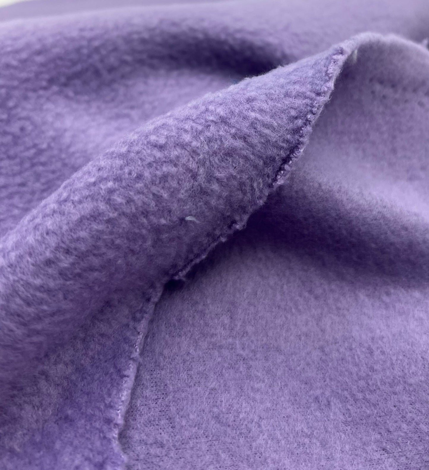 Light Lilac Plain Anti - Pil Polar Fleece Fabric Blanket Loungewear - T9 Fabrics