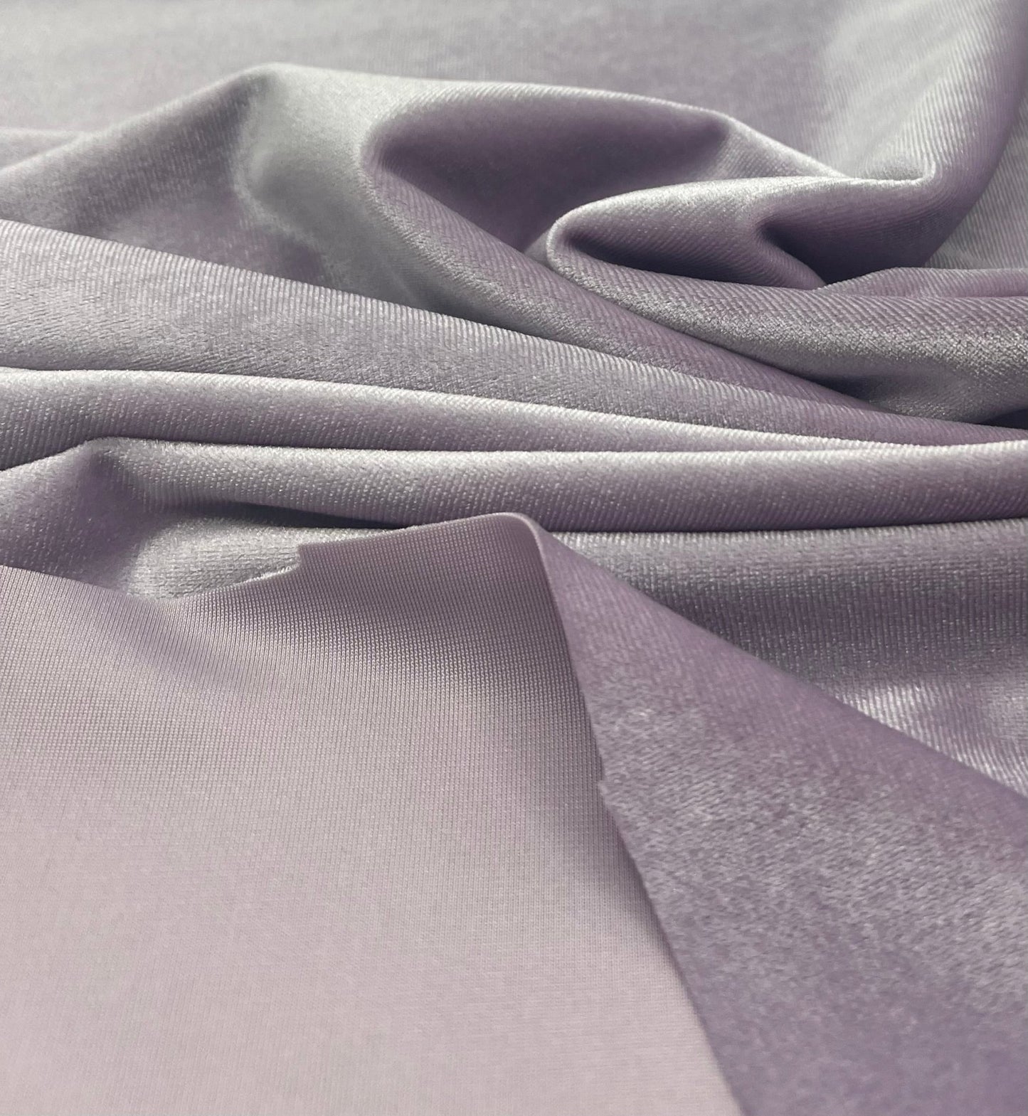 Lilac Plain Velour Spandex Stretch Fabric - T9 Fabrics