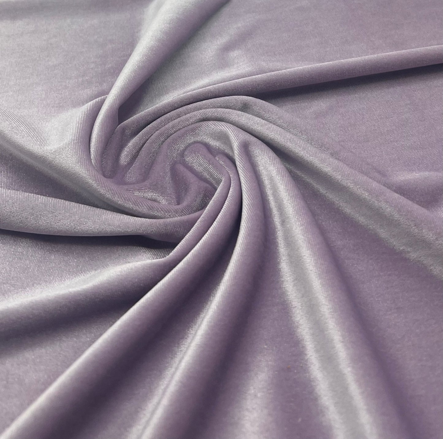 Lilac Plain Velour Spandex Stretch Fabric - T9 Fabrics