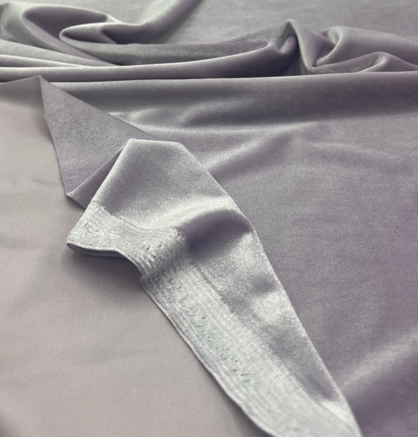 Lilac Plain Velour Spandex Stretch Fabric - T9 Fabrics