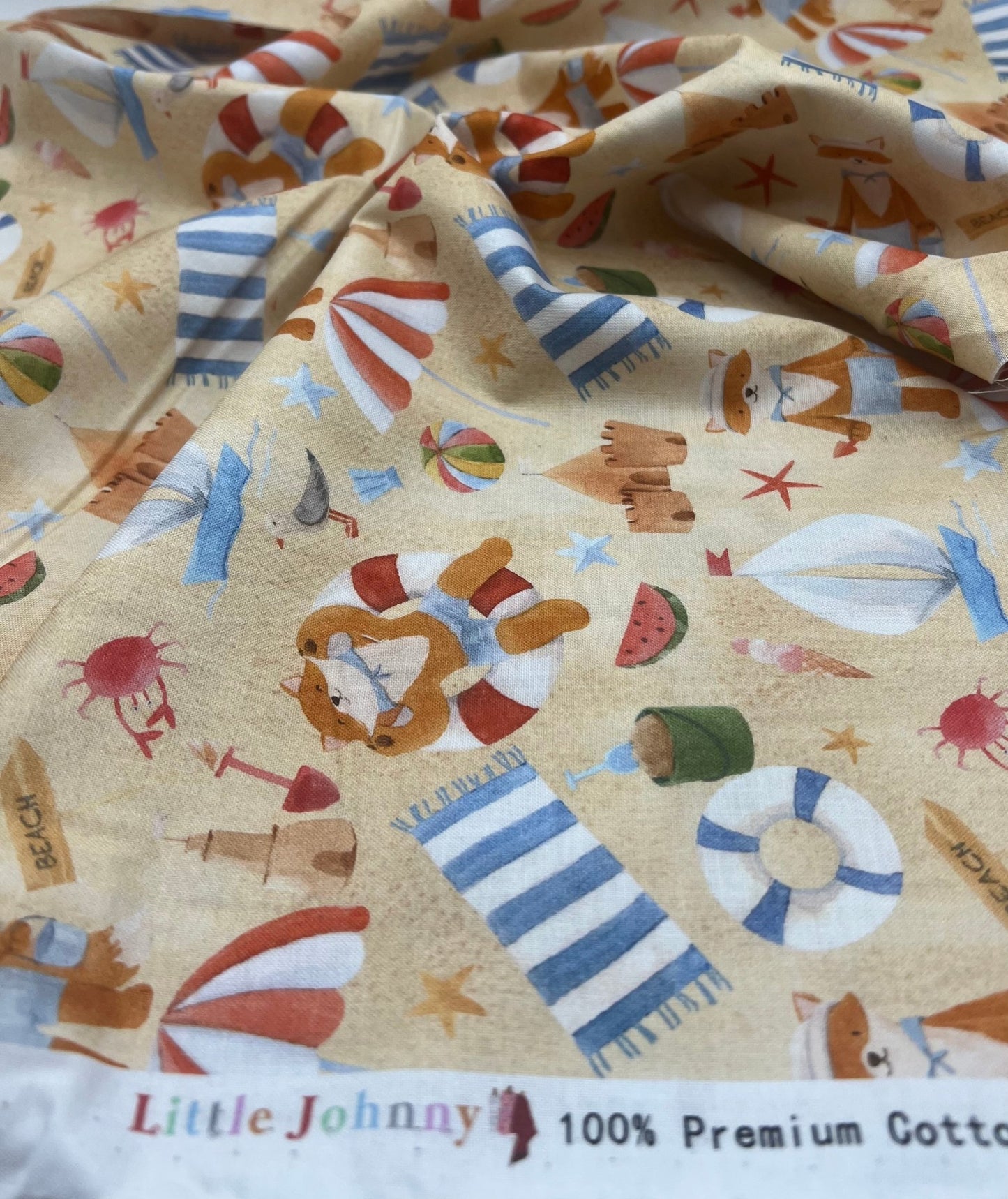 Little Johnny Beach Cotton 155 GSM 100% Cotton Fabric - T9 Fabrics