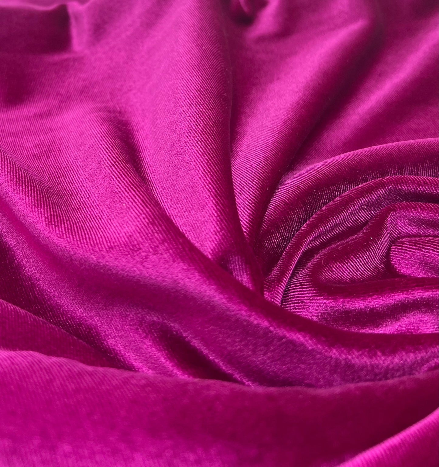 Magenta Plain Velour Spandex Stretch Fabric - T9 Fabrics
