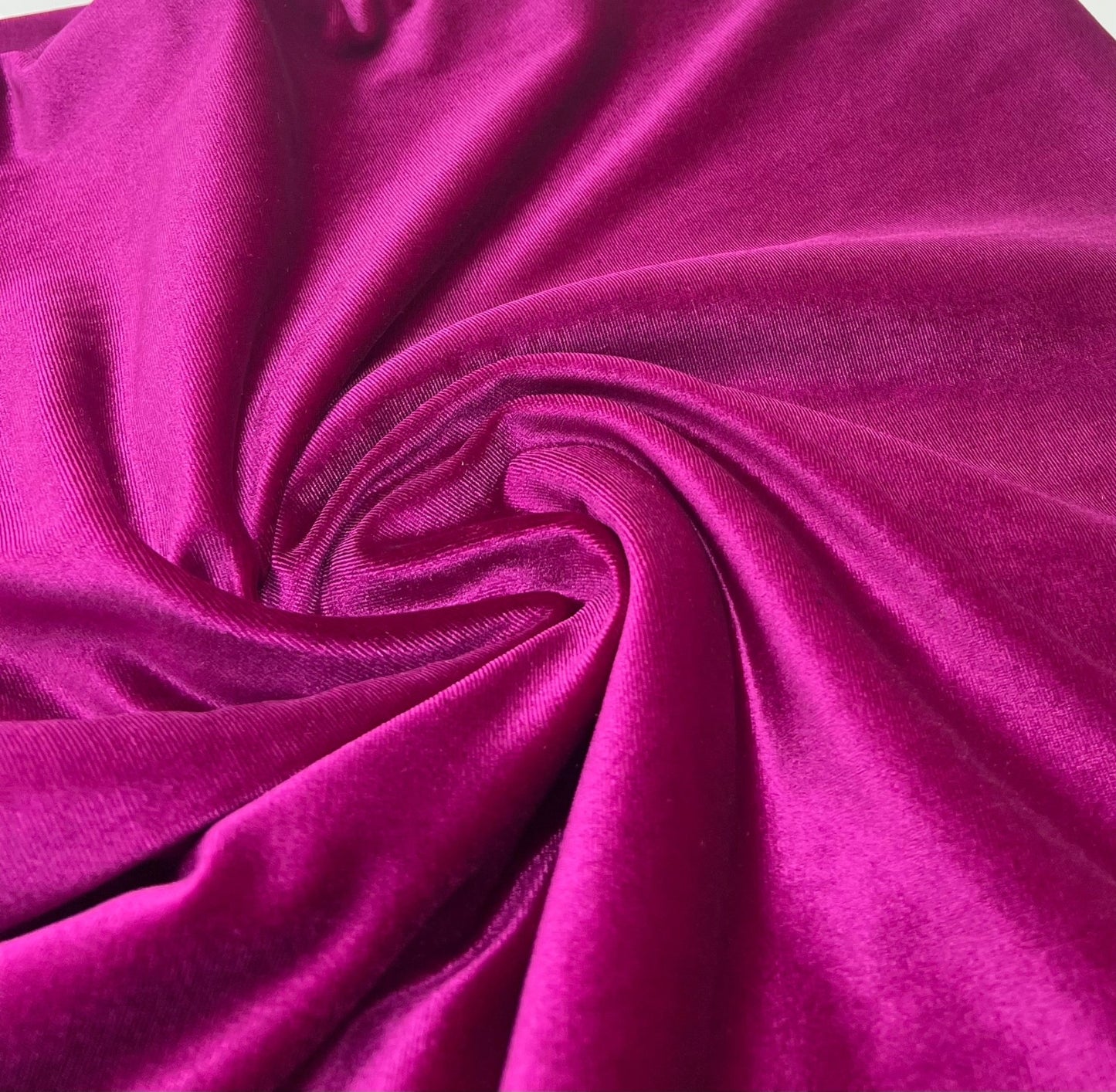 Magenta Plain Velour Spandex Stretch Fabric - T9 Fabrics