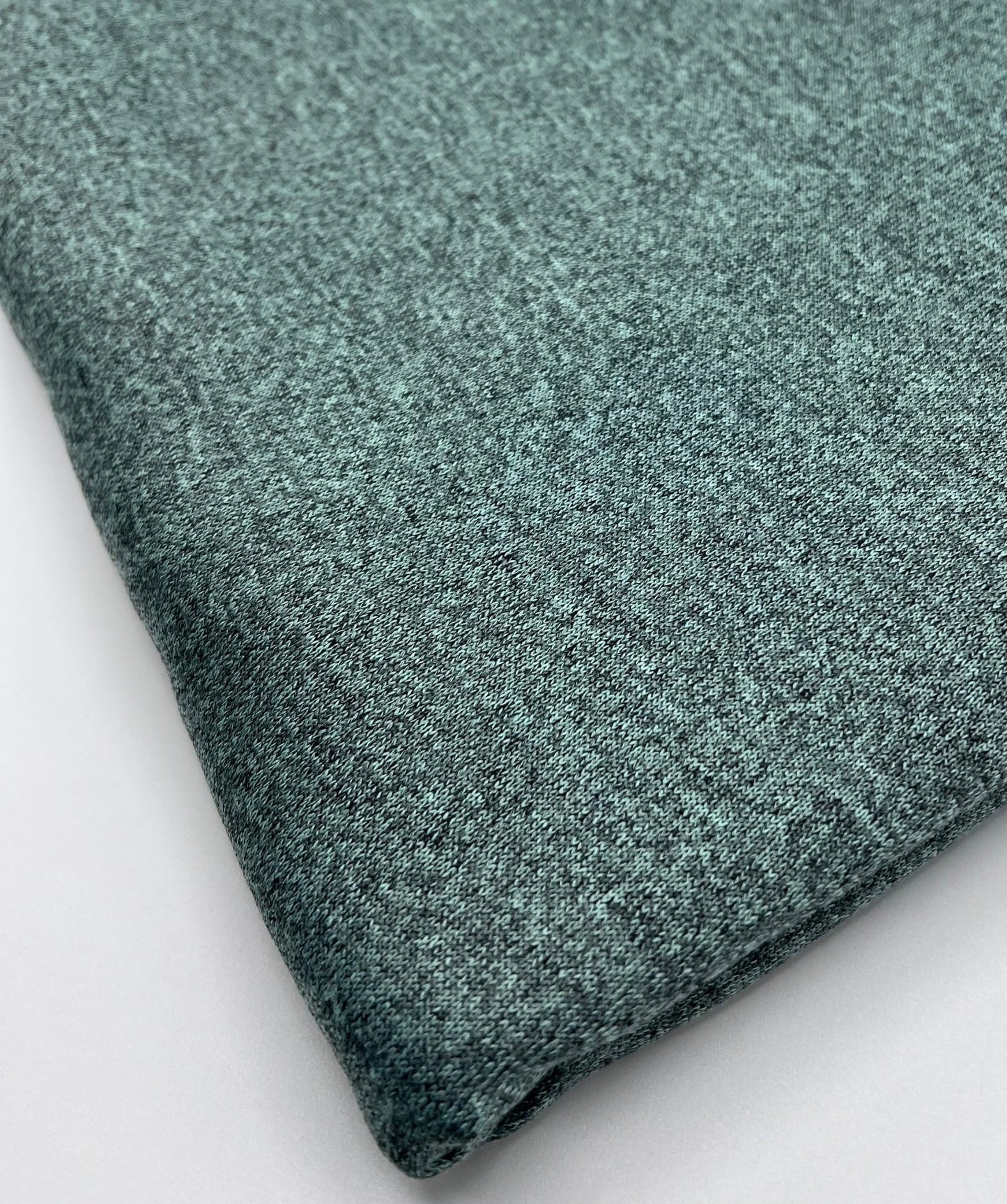 Mint Green Melange Knit Stretch Fabric - T9 Fabrics