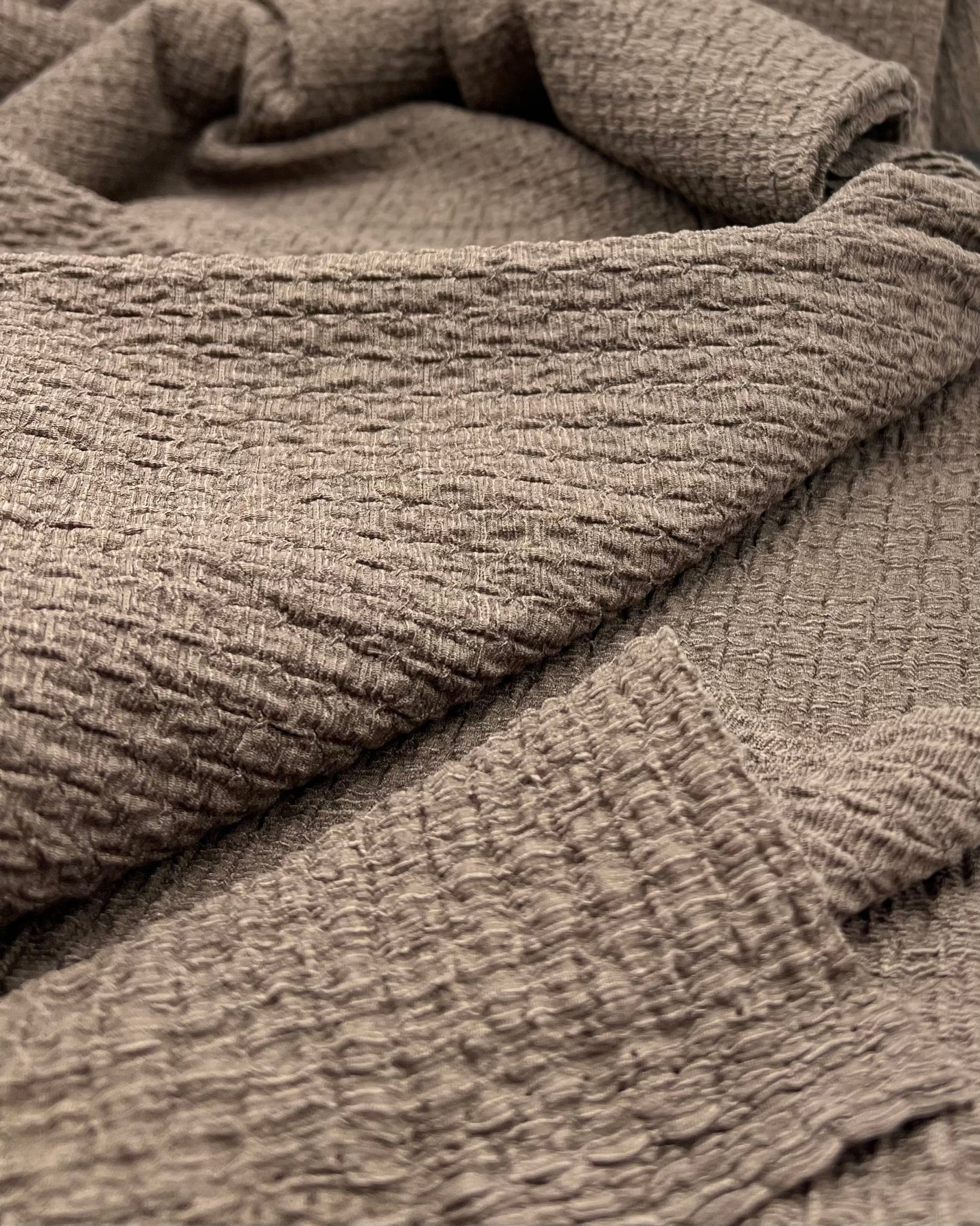 Mocha Nacho Soft Textured Stretch Fabric - T9 Fabrics