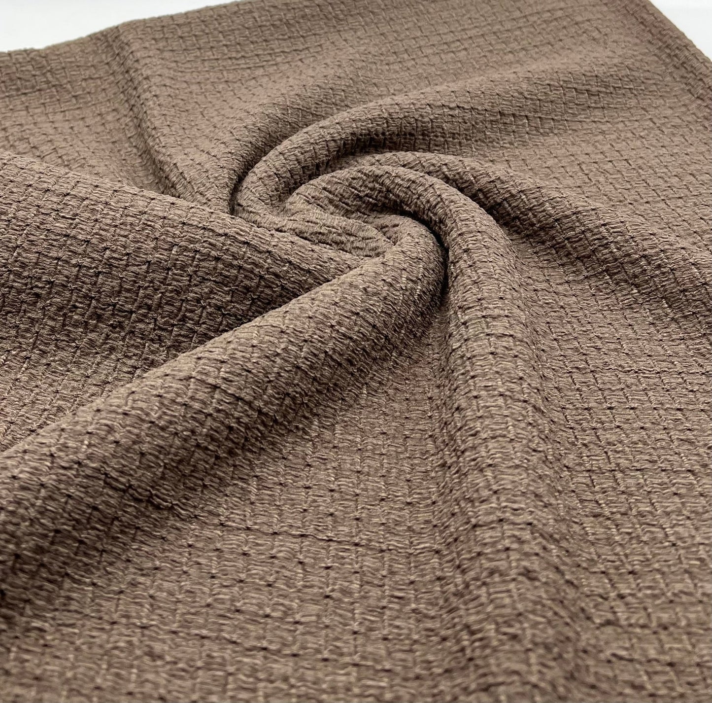Mocha Nacho Soft Textured Stretch Fabric - T9 Fabrics