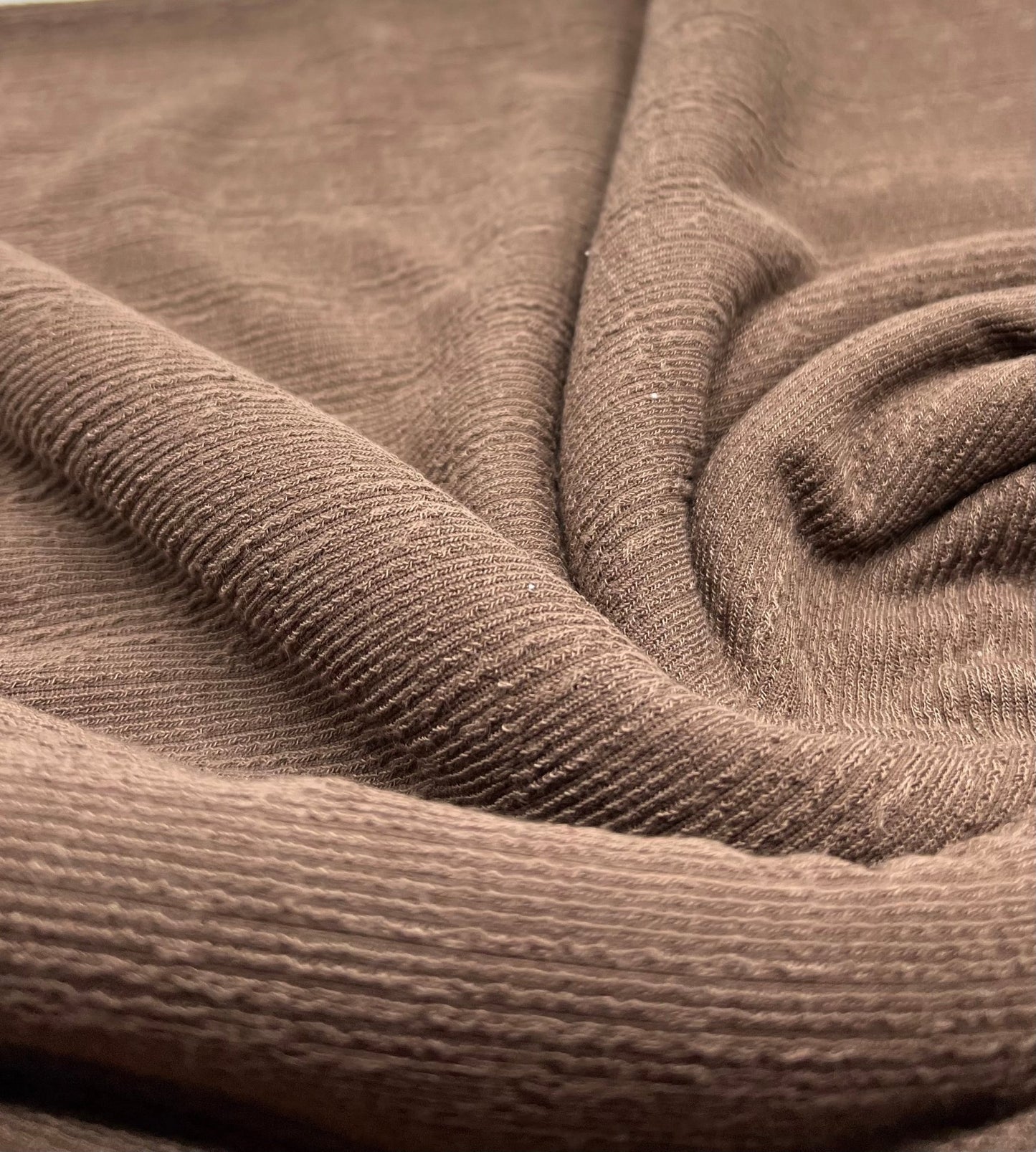 Mocha Soft Striped Textured Stretch Fabric - T9 Fabrics