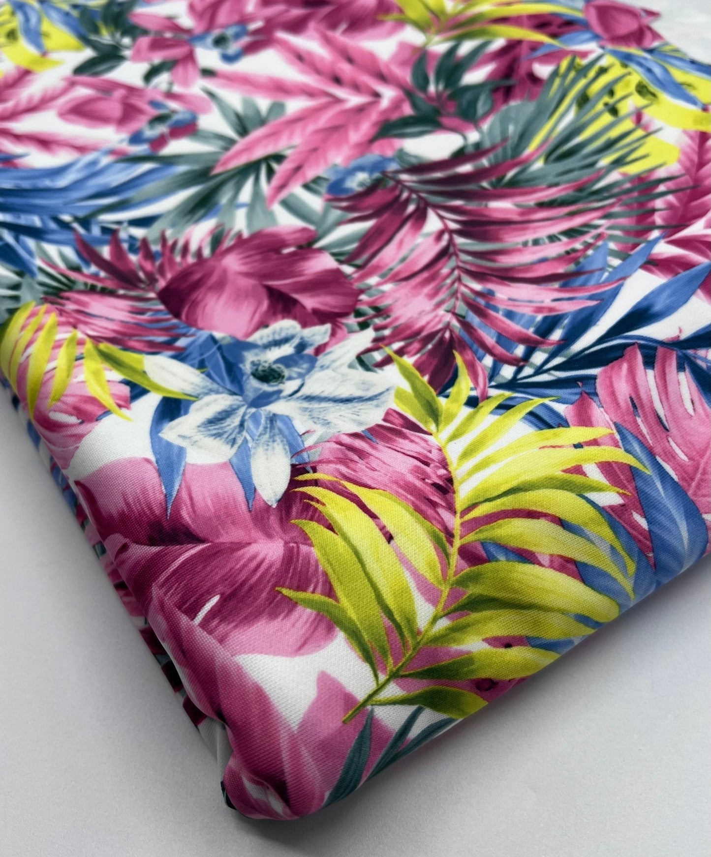 Multi Floral Plain Scuba Stretch Fabric - T9 Fabrics