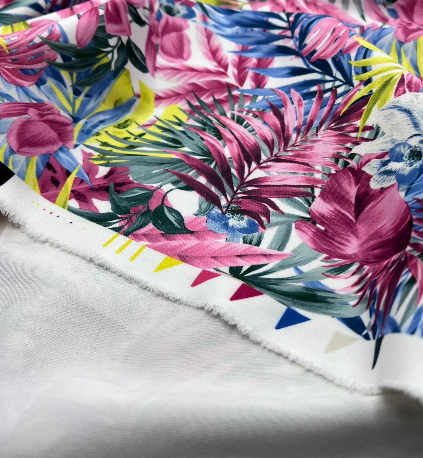Multi Floral Plain Scuba Stretch Fabric - T9 Fabrics