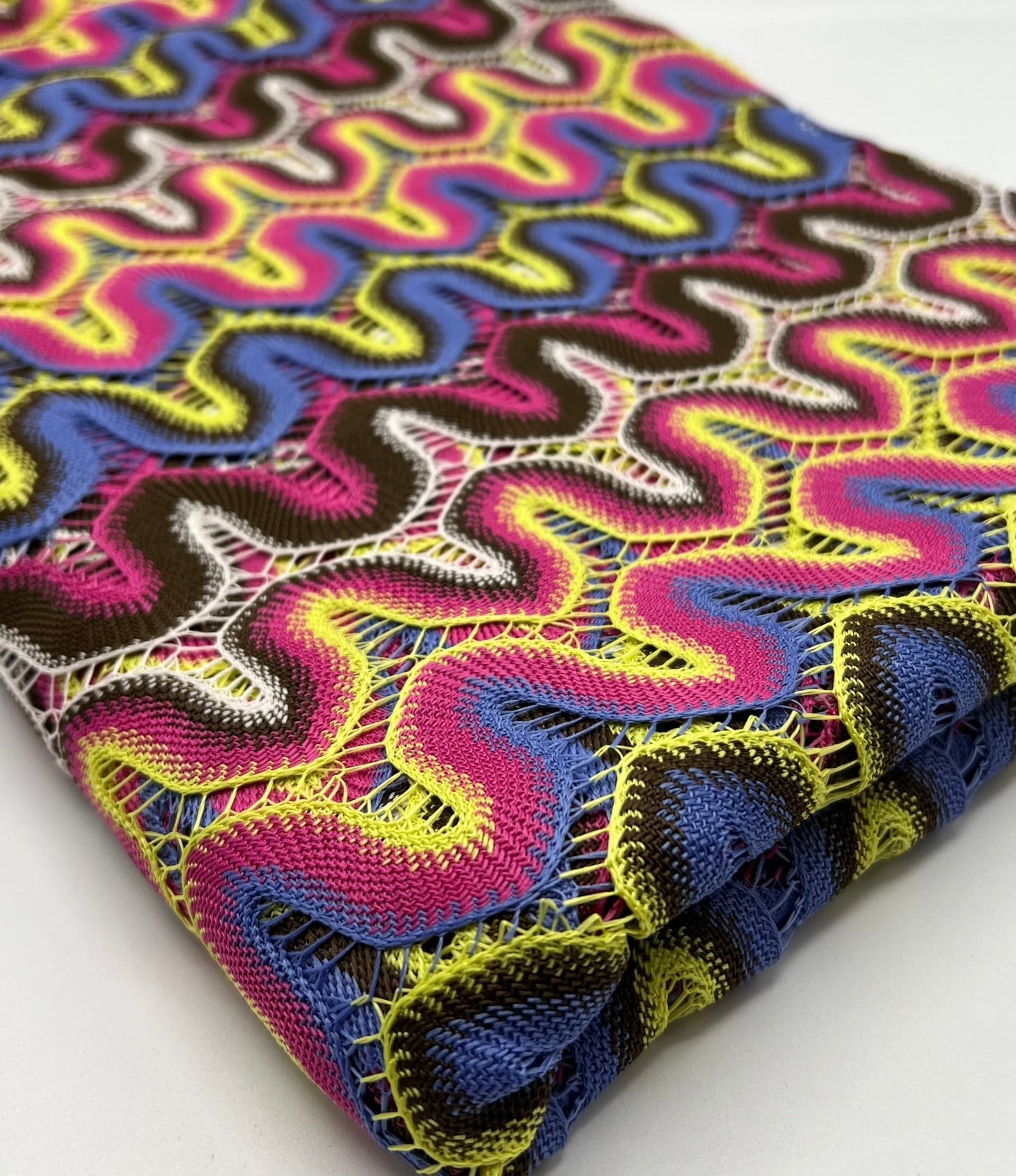 Multicoloured Textured Knitted 2 Way Stretch Fabric - T9 Fabrics