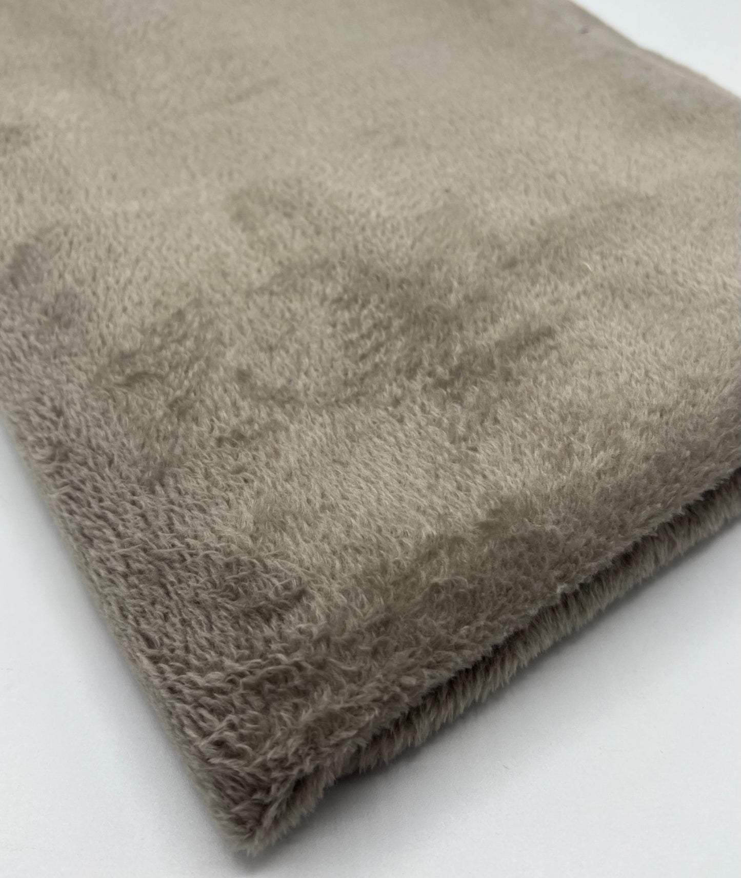 Mushroom Super Soft Plain Cuddle Fleece Fabric Blanket Loungewear - T9 Fabrics