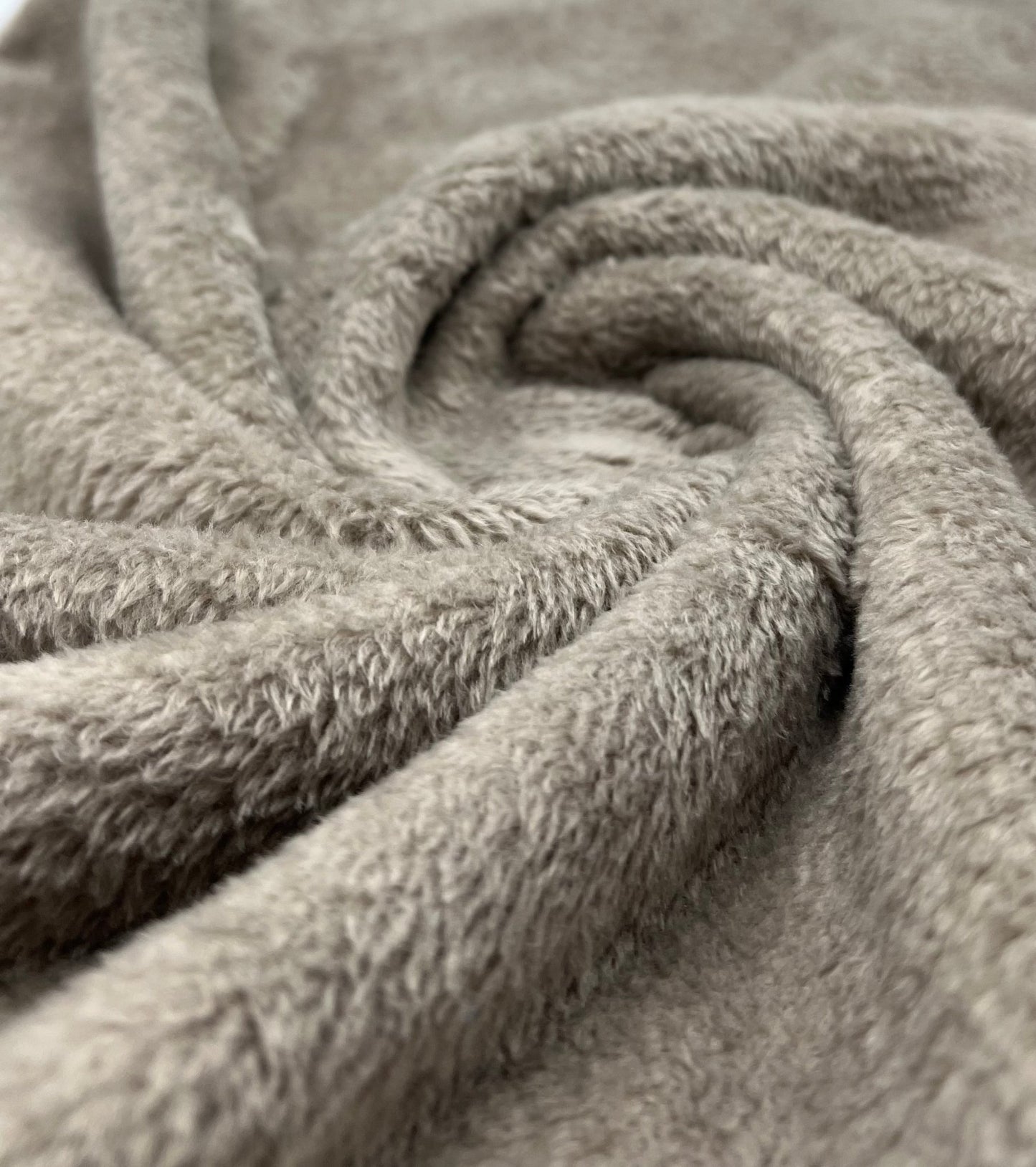 Mushroom Super Soft Plain Cuddle Fleece Fabric Blanket Loungewear - T9 Fabrics
