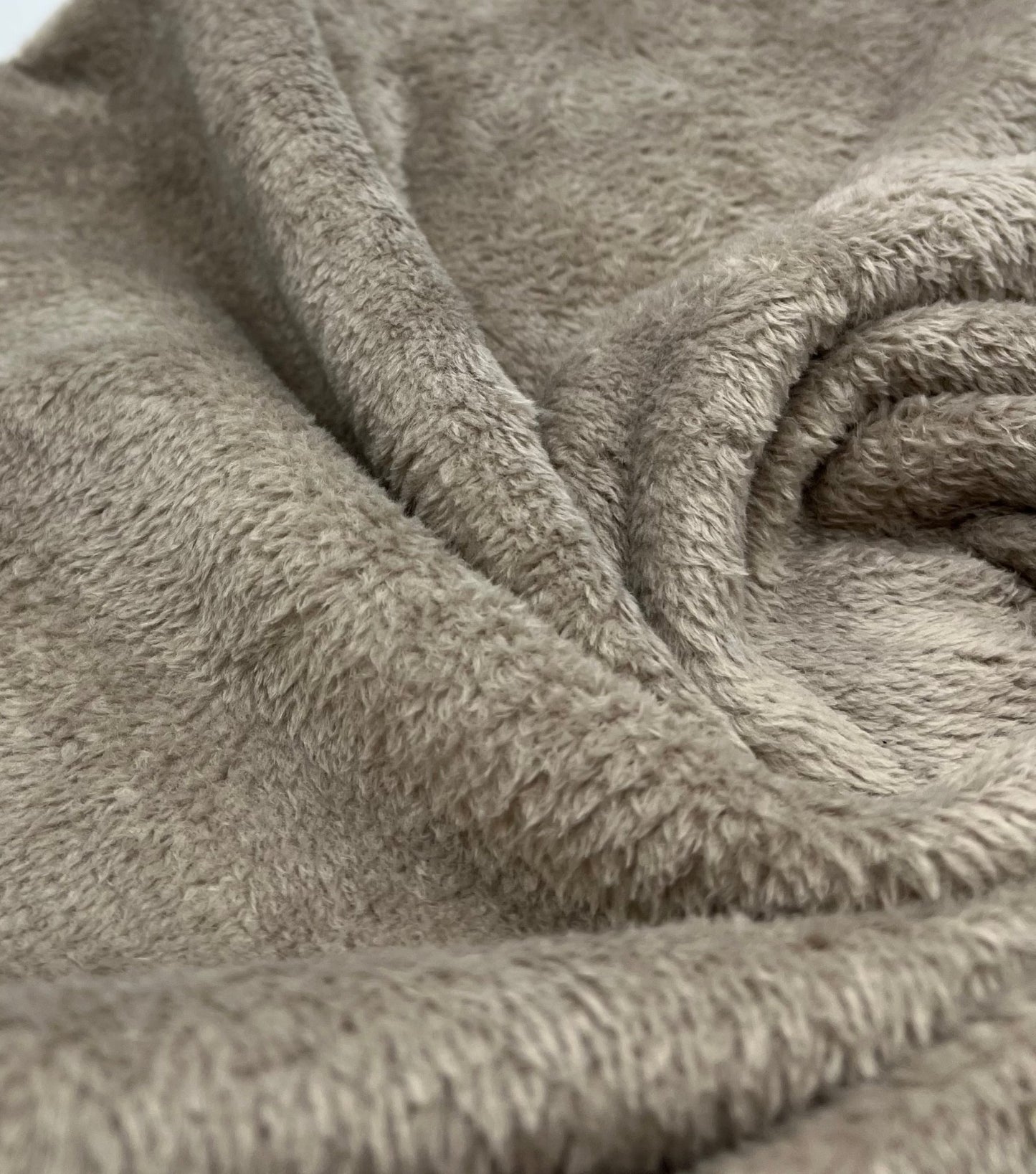 Mushroom Super Soft Plain Cuddle Fleece Fabric Blanket Loungewear - T9 Fabrics