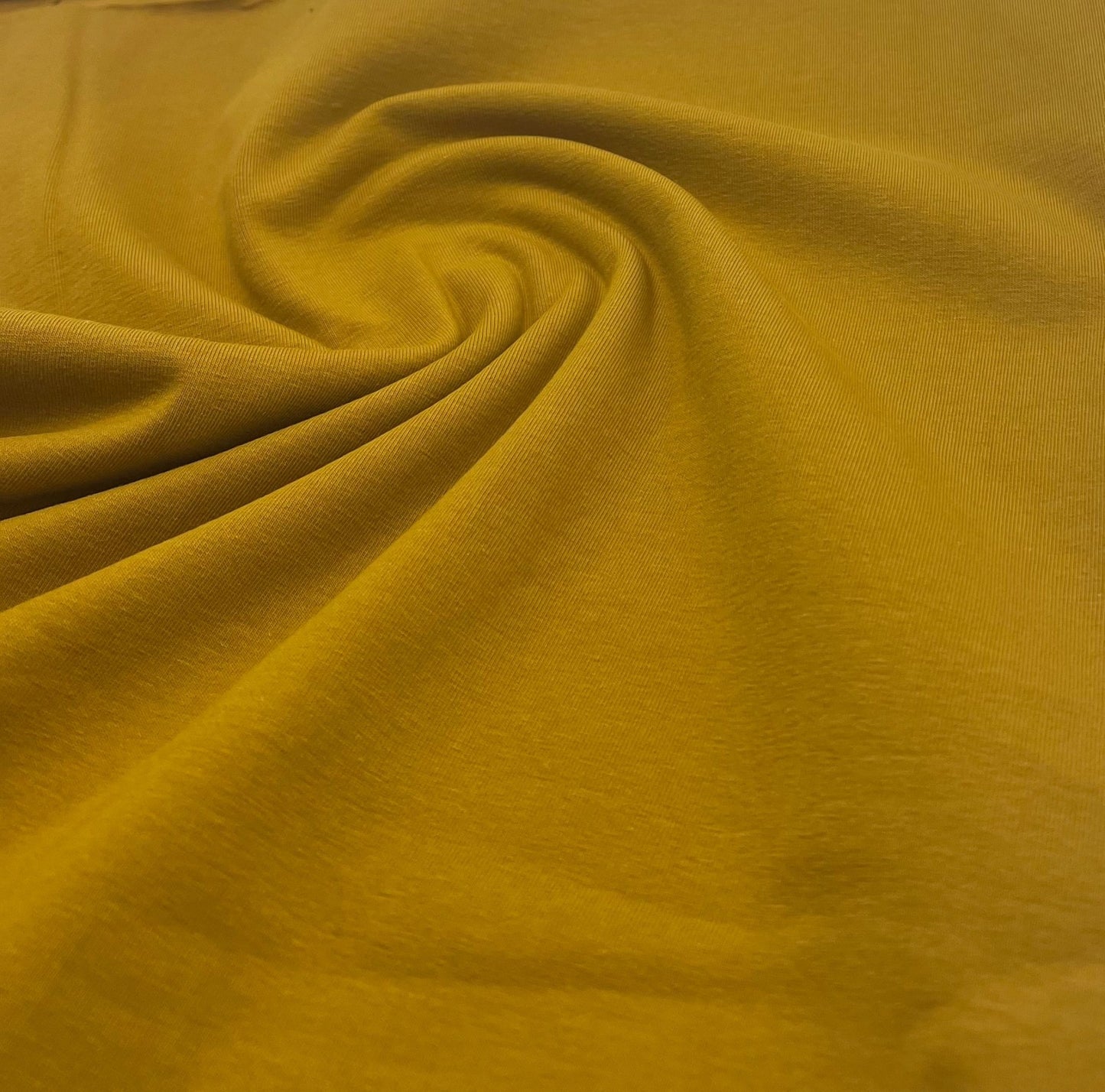 Mustard Cotton Stretch Jersey 240 GSM 92/8 Lycra 4 Way Stretch - T9 Fabrics