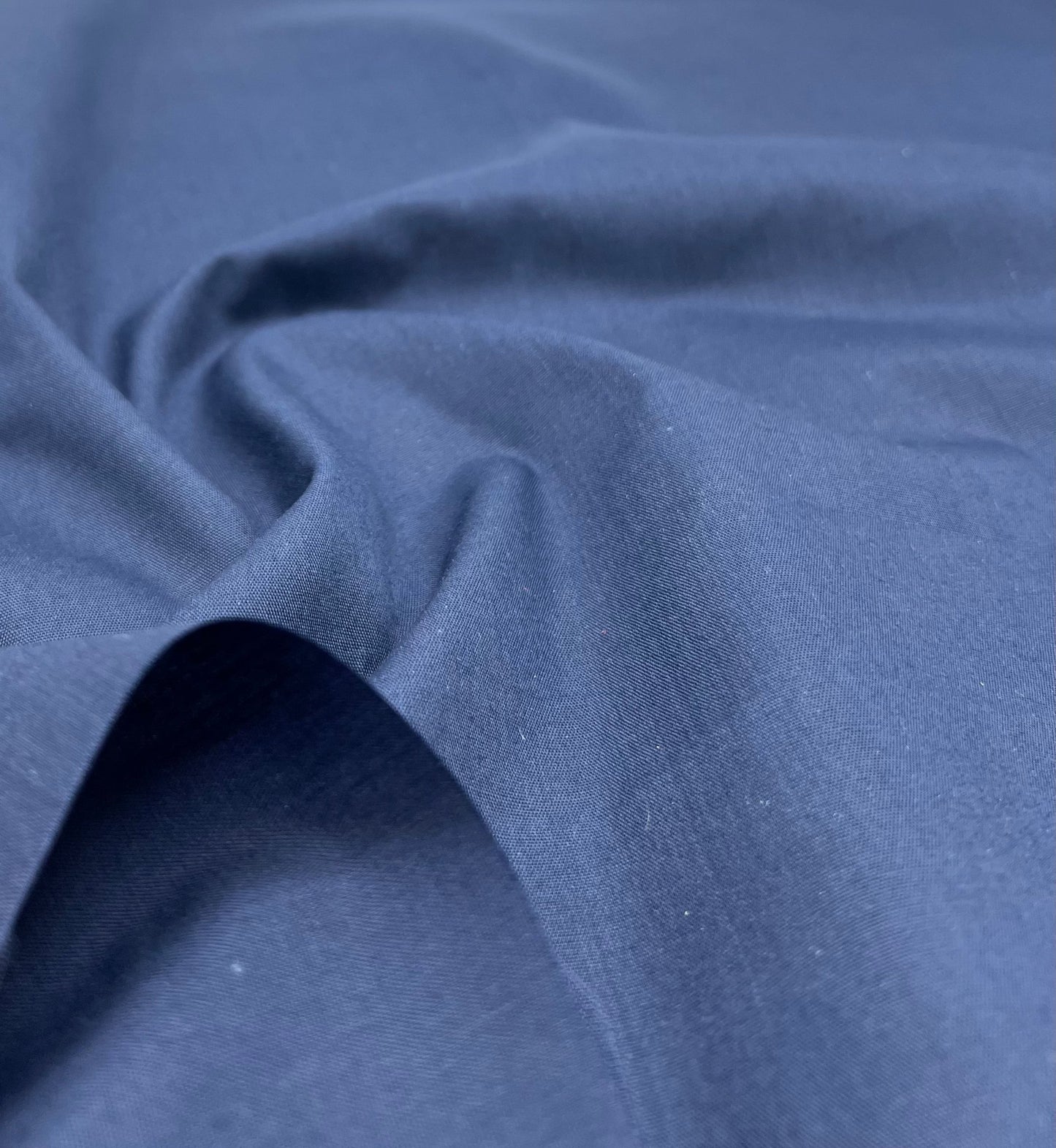 Navy Plain Poly Cotton 105 GSM 80/20 44 Inch Non Stretch - T9 Fabrics