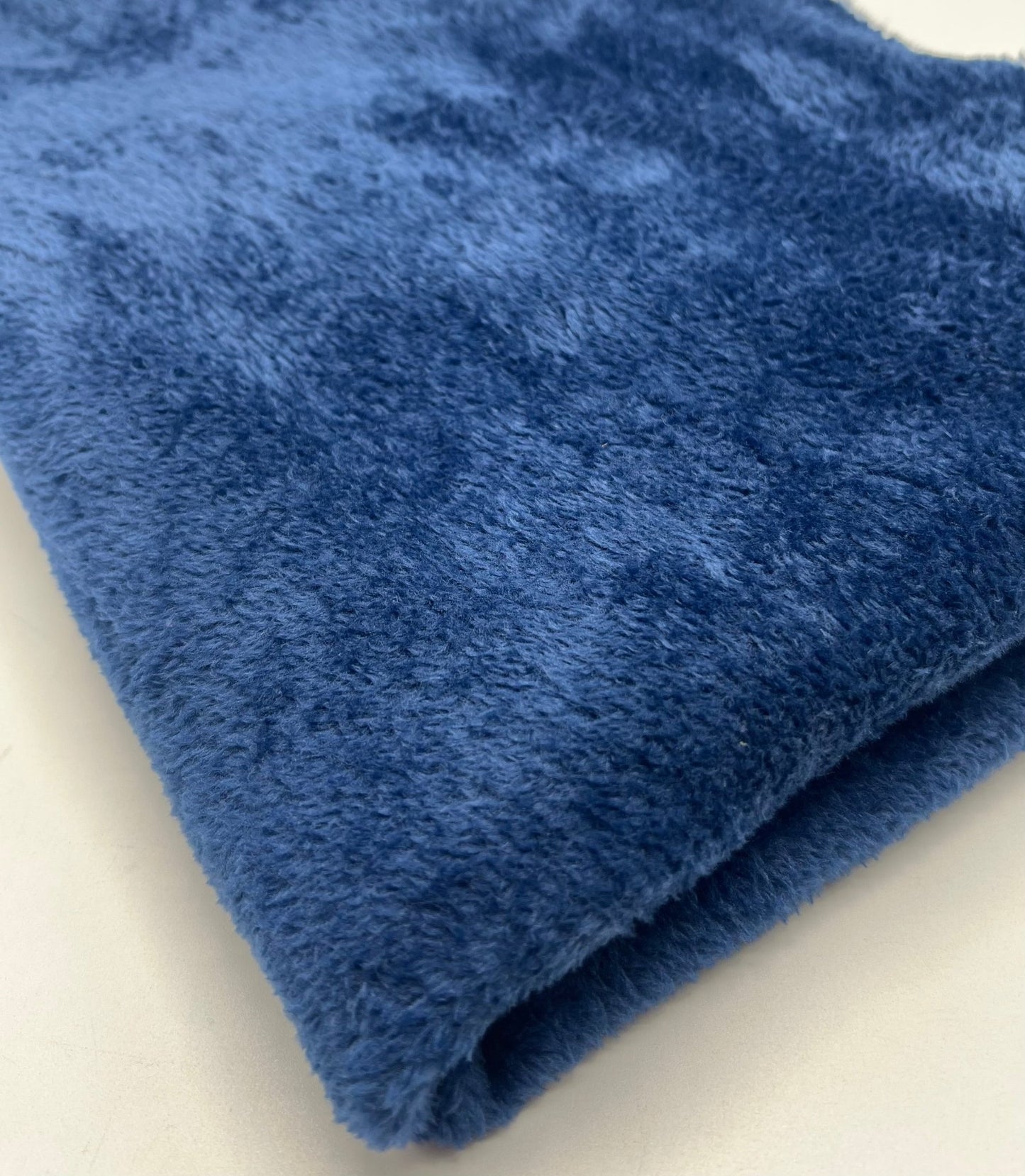 Navy Super Soft Plain Cuddle Fleece Fabric Blanket Loungewear - T9 Fabrics