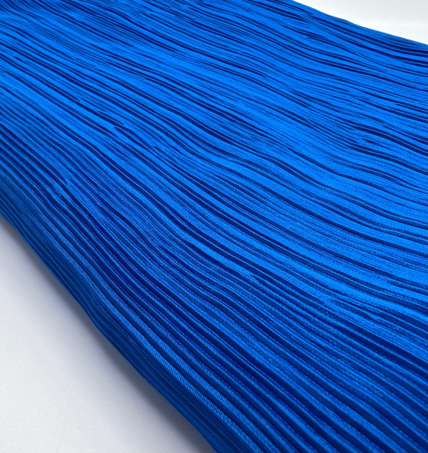 New Blue Plisse Pleated Stretch Fabric - T9 Fabrics