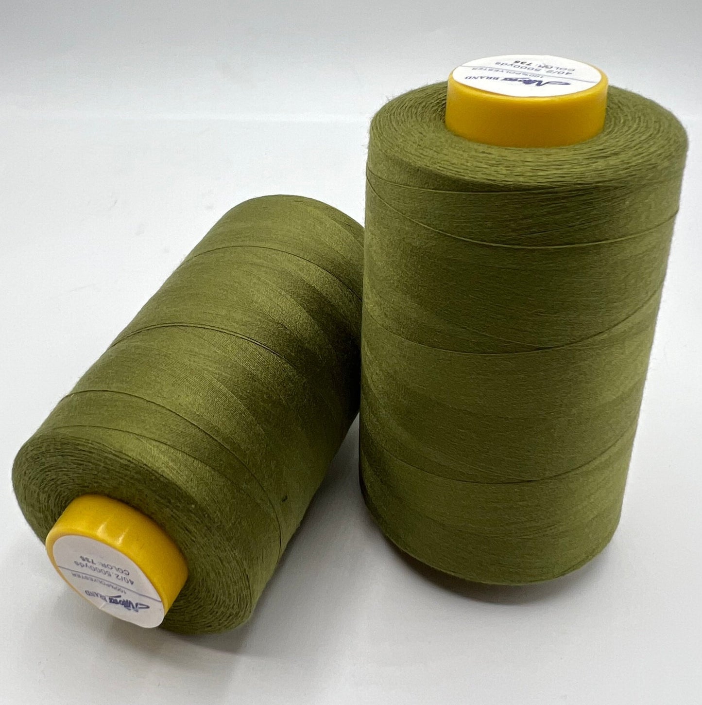 Olive Moss Green Sewing Thread Spun Polyester 120's Overlocking 5000 Yard - T9 Fabrics