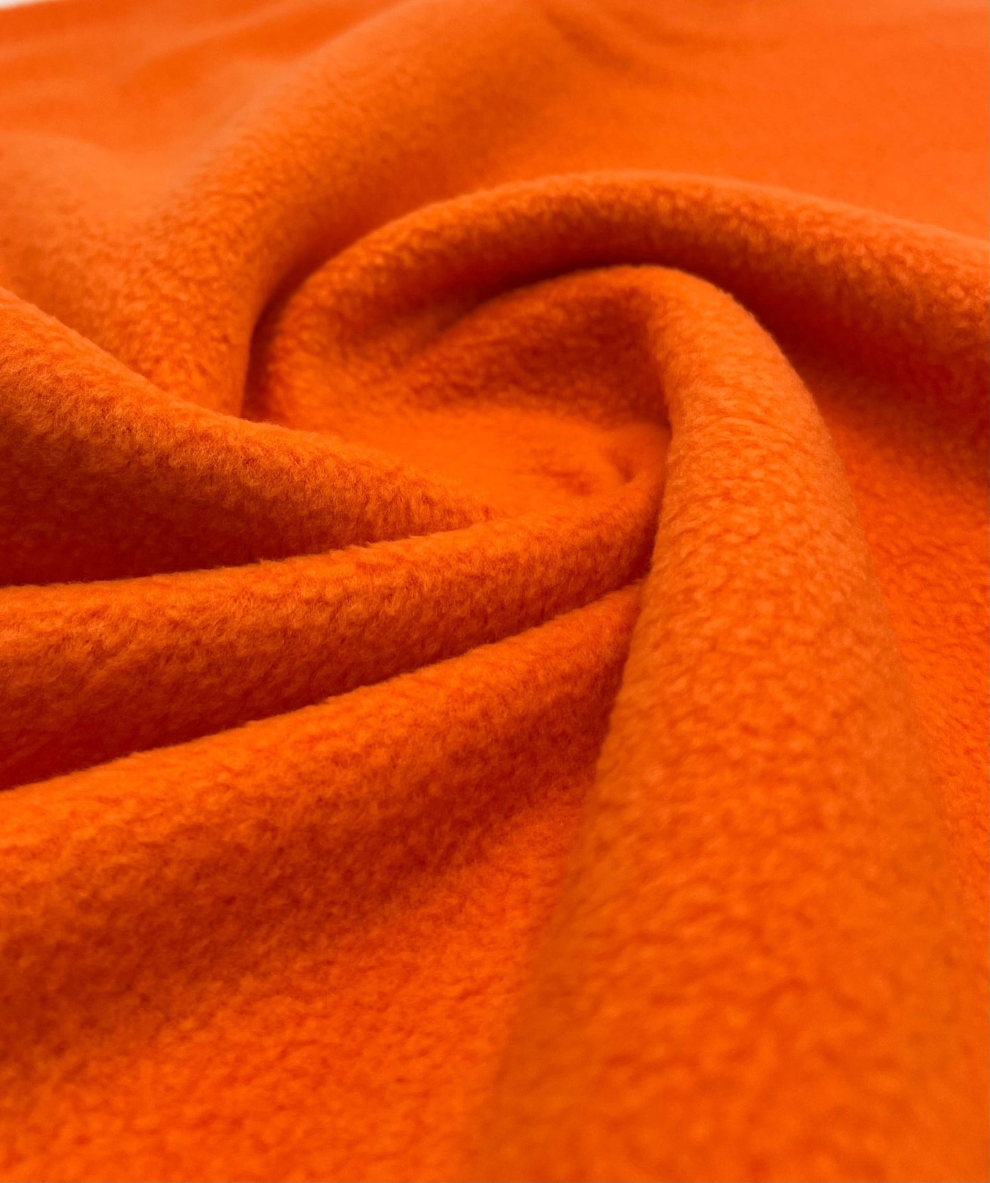 Orange Plain Anti - Pil Polar Fleece Fabric Blanket Loungewear - T9 Fabrics