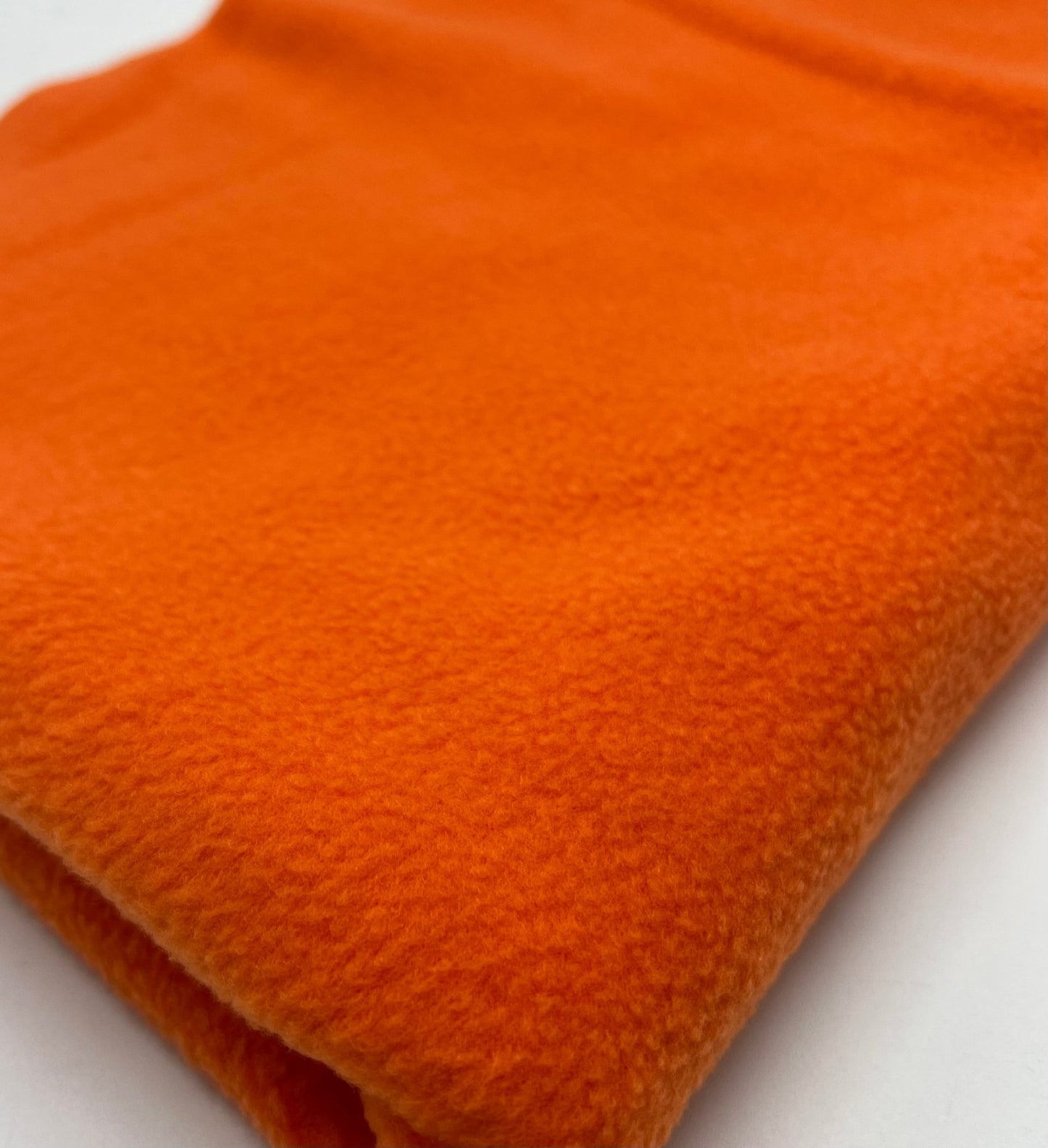 Orange Plain Anti - Pil Polar Fleece Fabric Blanket Loungewear - T9 Fabrics