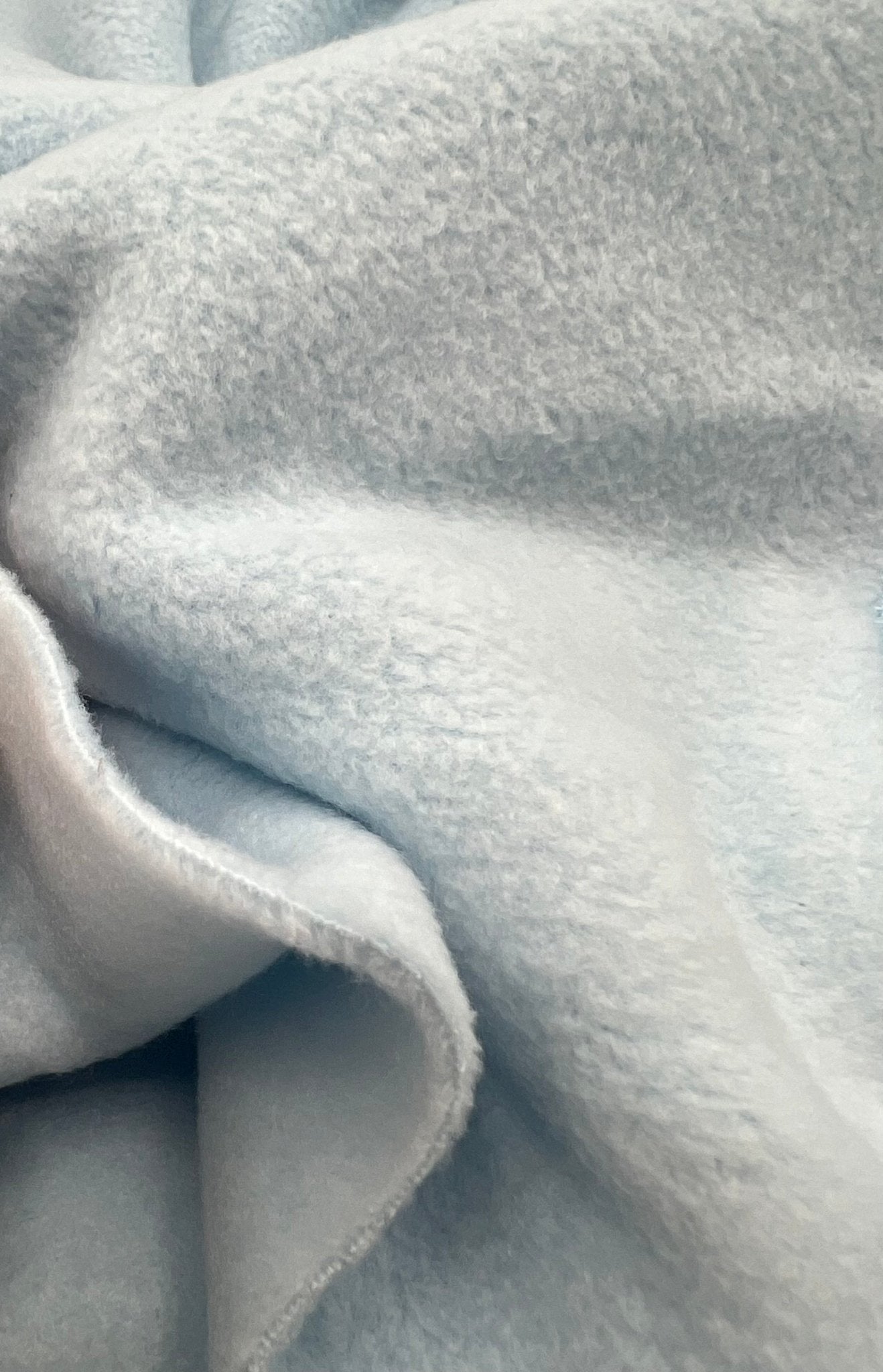 Pale Baby Blue Plain Anti - Pil Polar Fleece Fabric Blanket Loungewear - T9 Fabrics