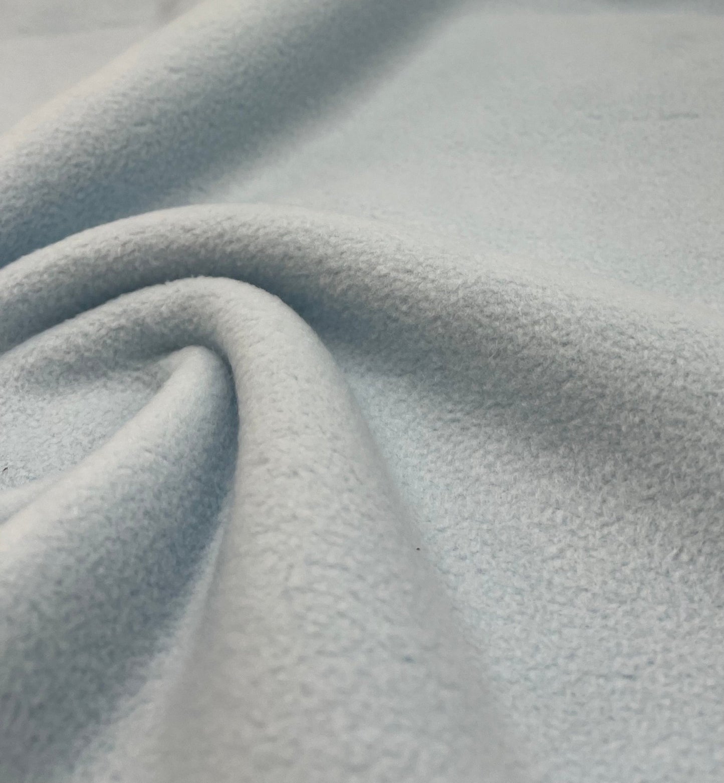 Pale Baby Blue Plain Anti - Pil Polar Fleece Fabric Blanket Loungewear - T9 Fabrics