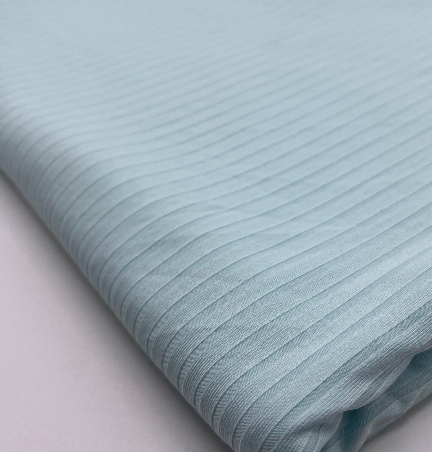 Pale Blue 8x4 Wide Rib Stretch Fabric - T9 Fabrics