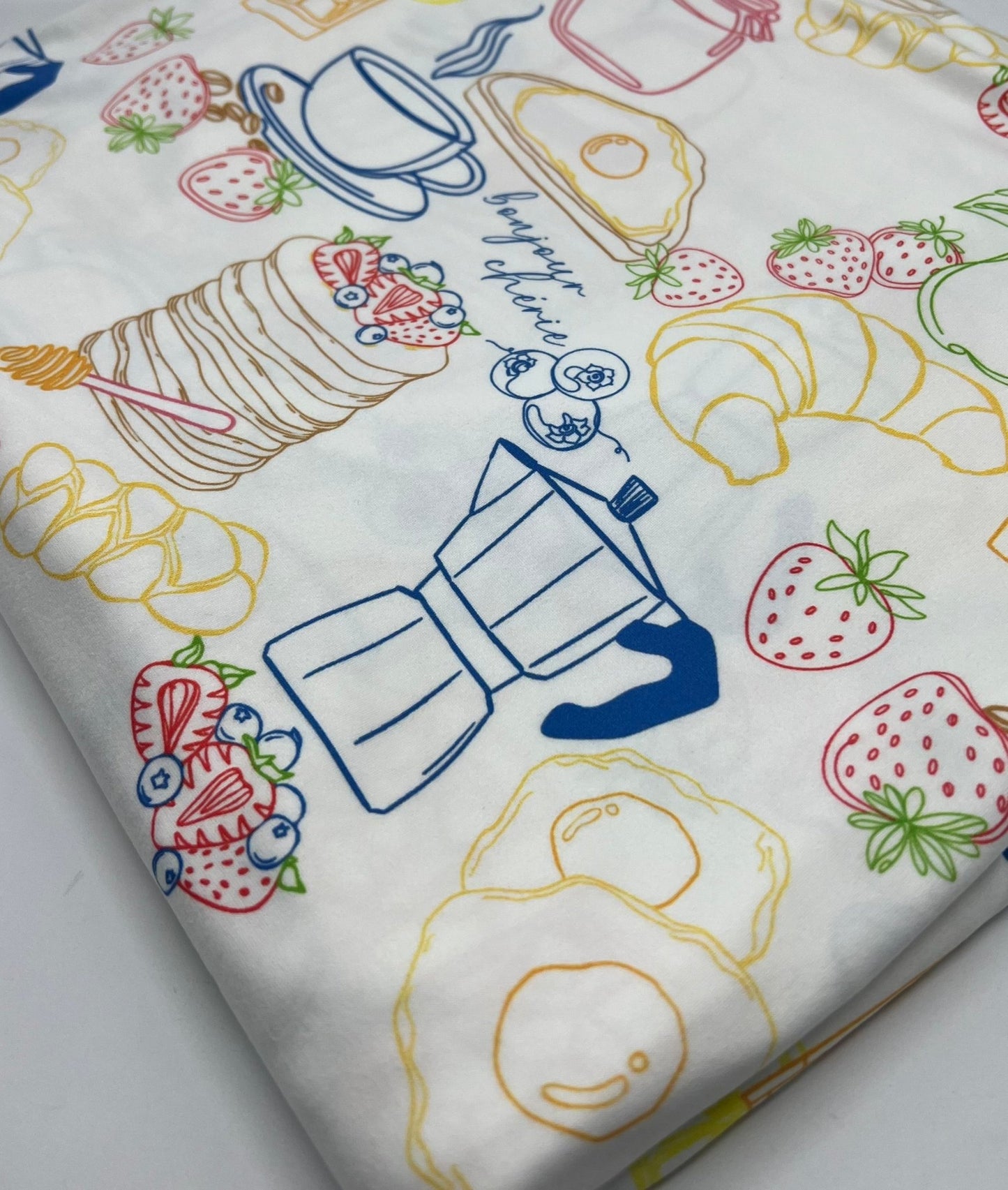Pancake Breakfast Super Soft Print Spun Poly Stretch Fabric - T9 Fabrics