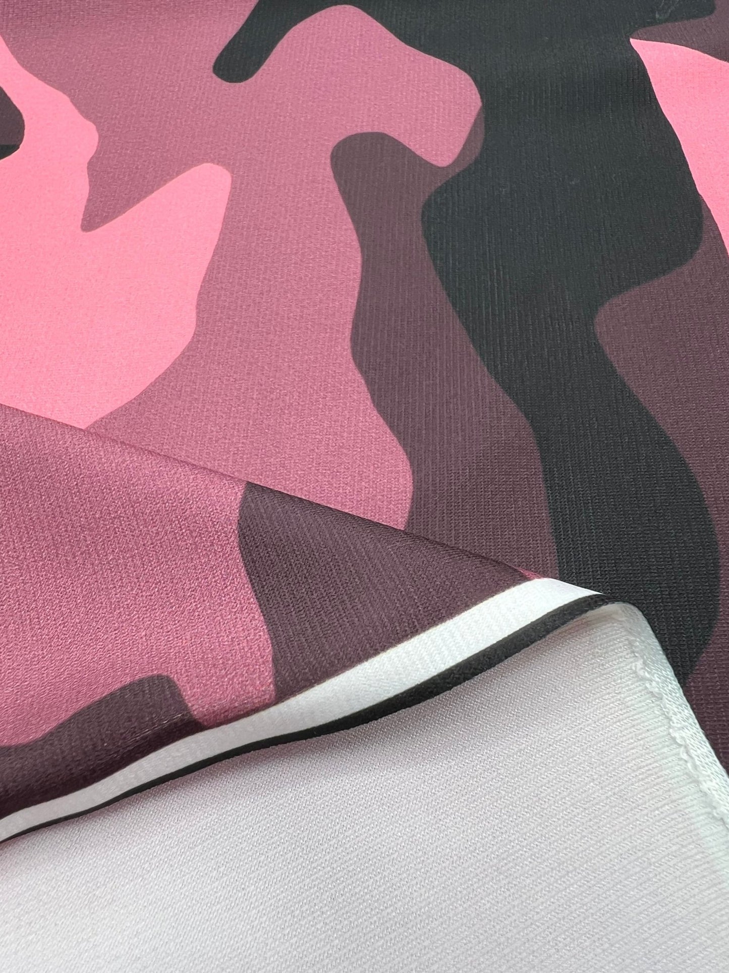 Pink Camo Print ITY Fabric 4 Way Stretch - T9 Fabrics