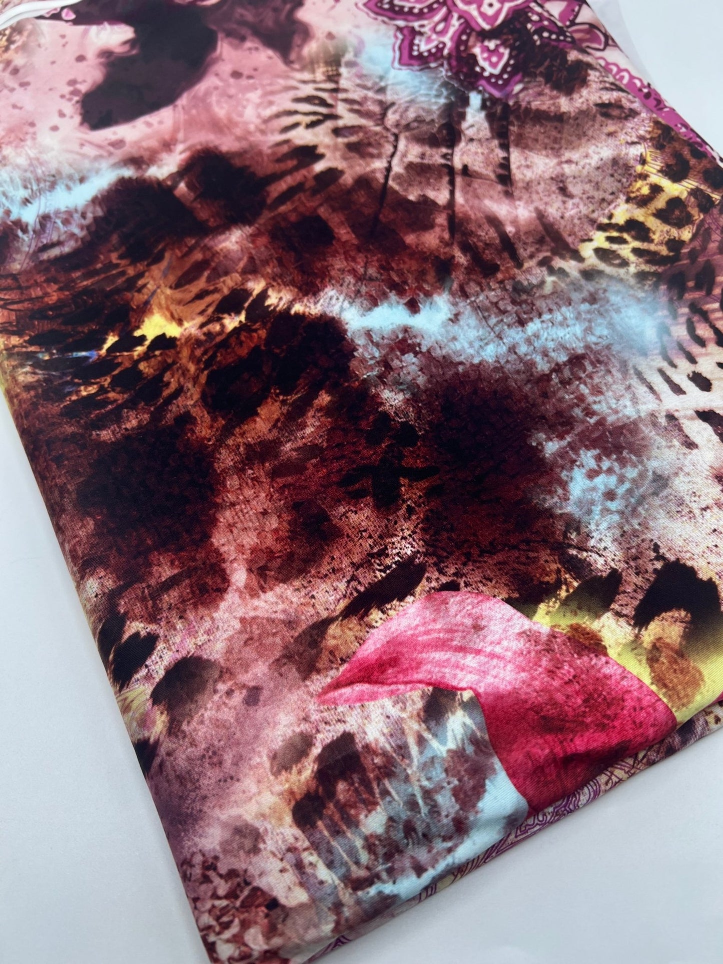 Pink Floral Animal Print Soft Touch 4 Way Stretch Fabric - T9 Fabrics
