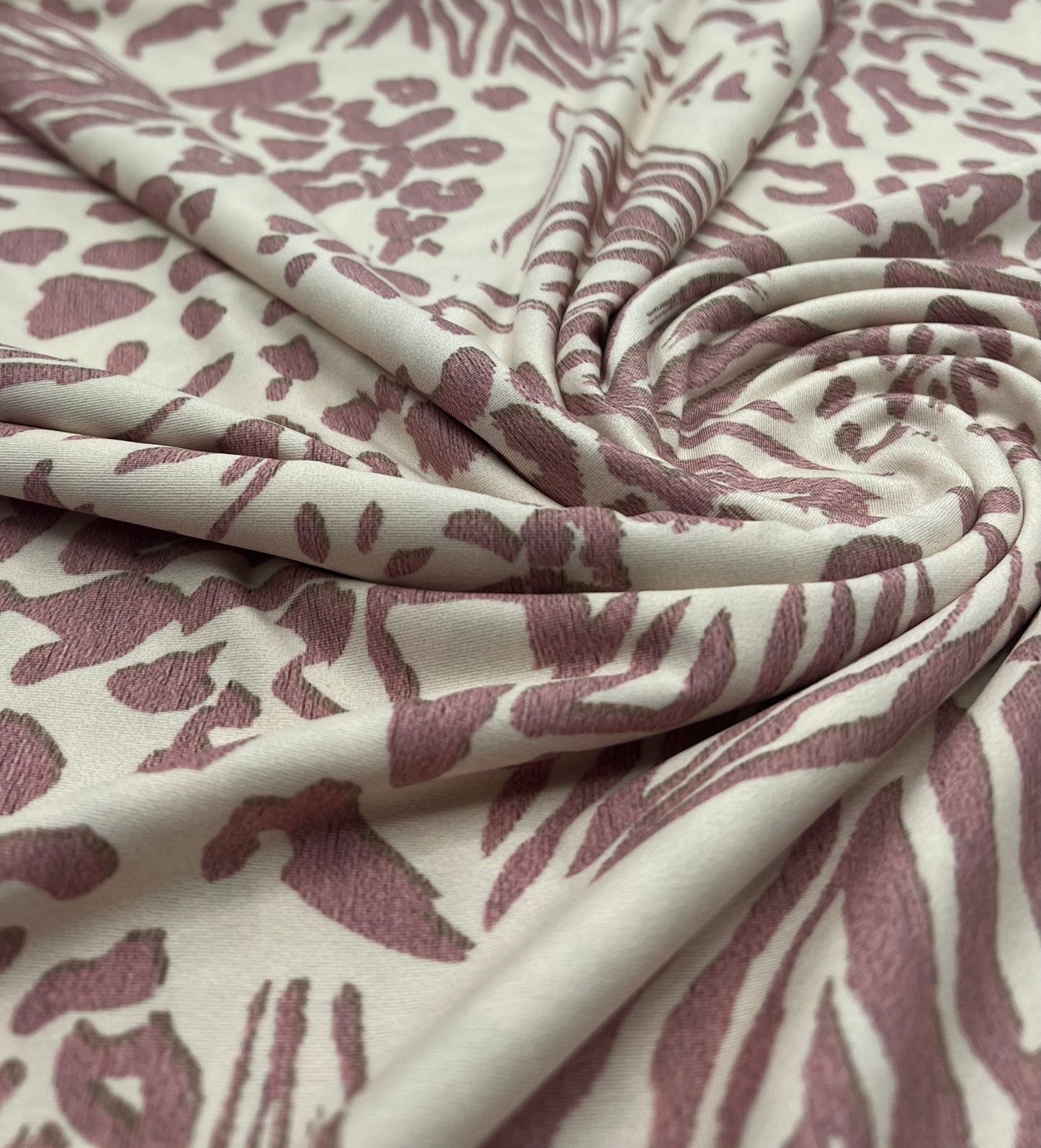 Pink Zebra Animal Print Soft Touch 4 Way Stretch Fabric - T9 Fabrics