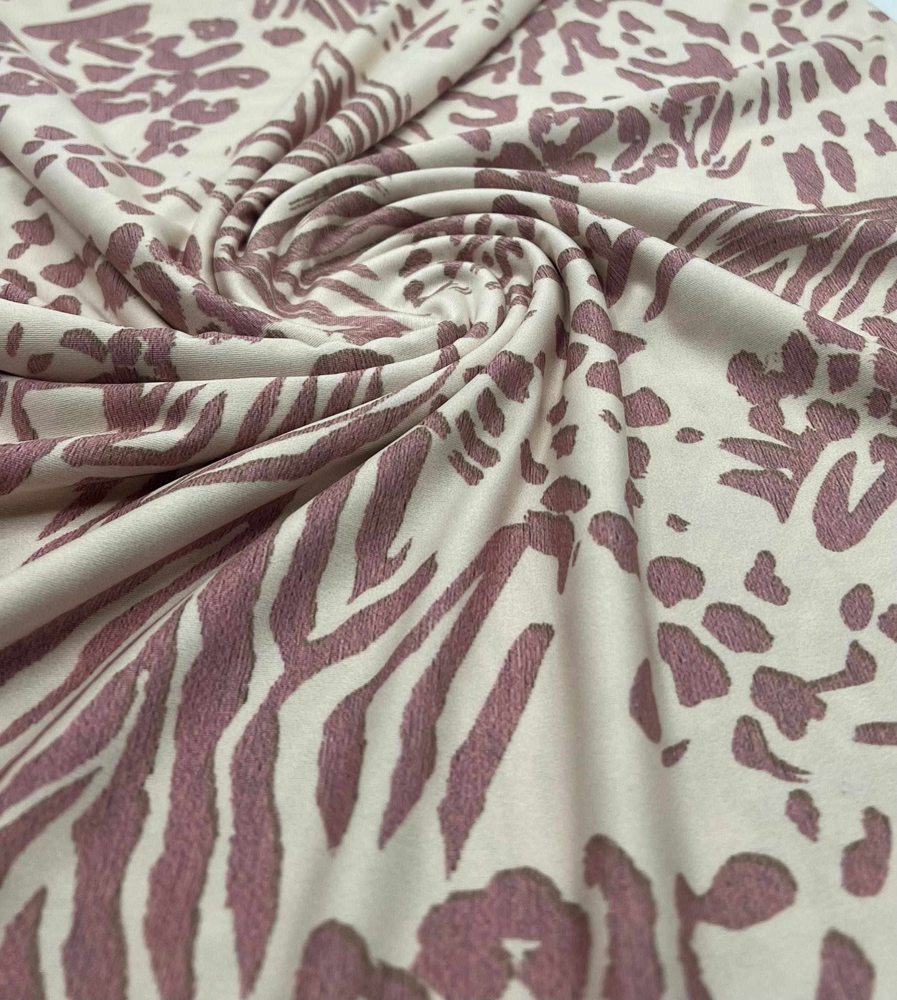 Pink Zebra Animal Print Soft Touch 4 Way Stretch Fabric - T9 Fabrics