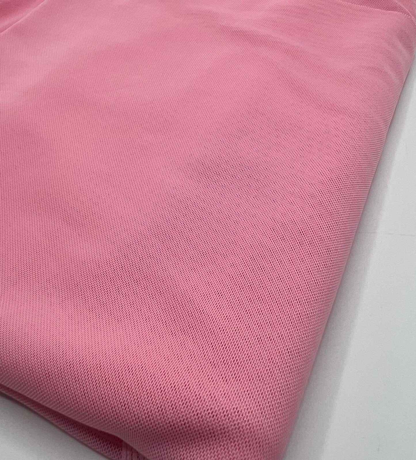 Plain Baby Pink Mesh Fabric Stretch - T9 Fabrics
