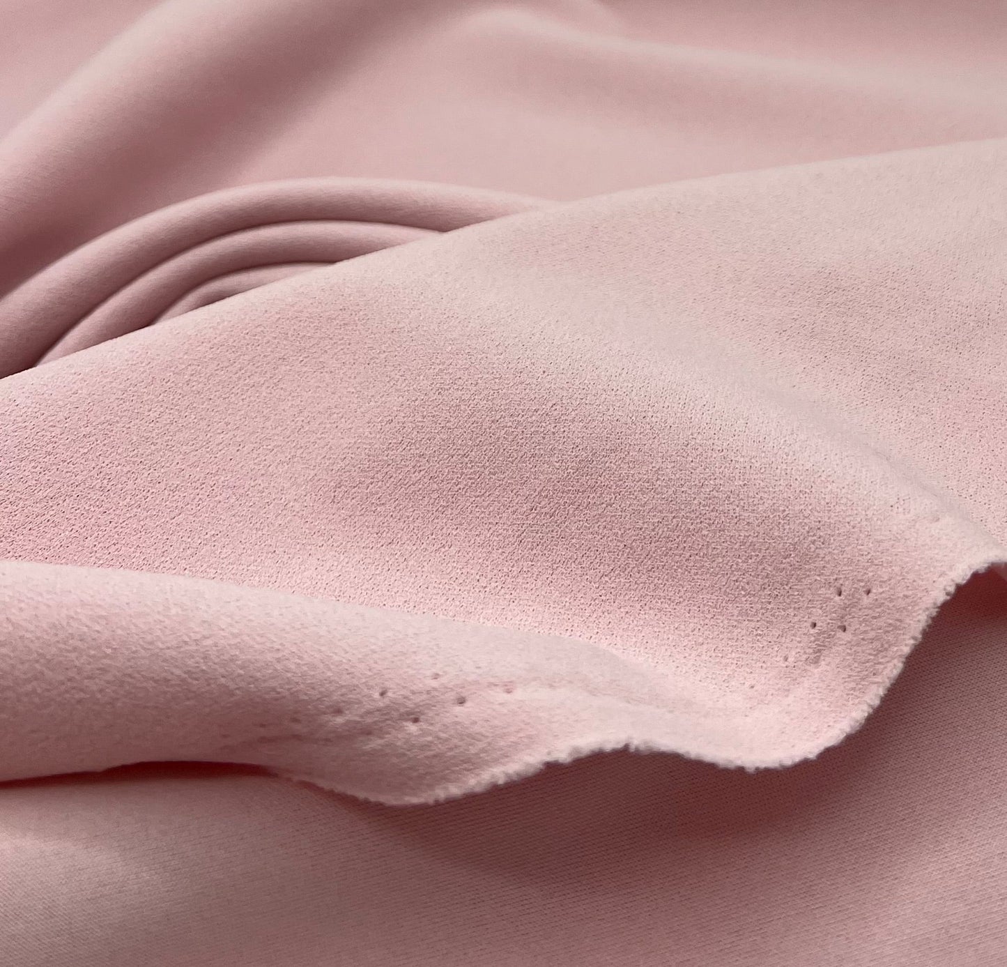 Plain Baby Pink Scuba Crepe Stretch Jersey Fabric 4 Way Stretch - T9 Fabrics