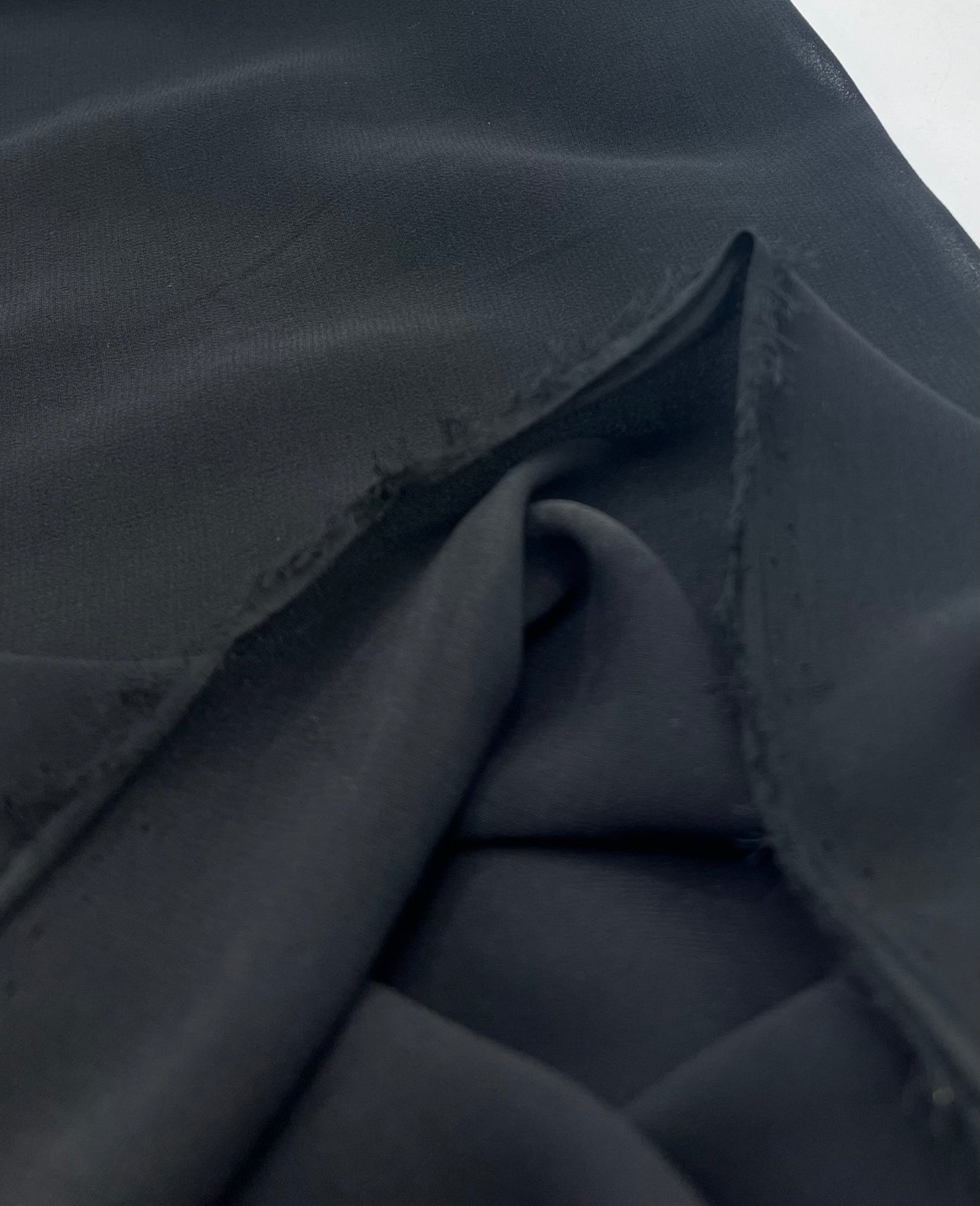Plain Black Chiffon Fabric - T9 Fabrics