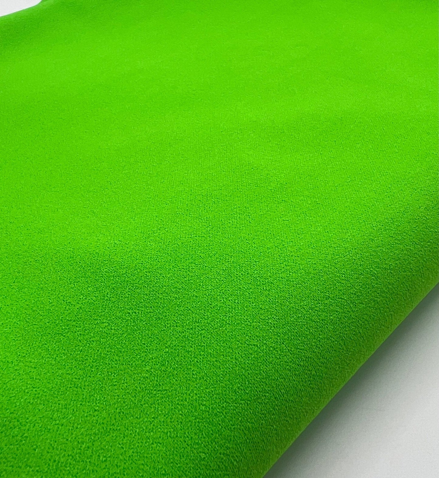 Plain Bright Green Scuba Crepe Stretch Jersey Fabric 4 Way Stretch - T9 Fabrics