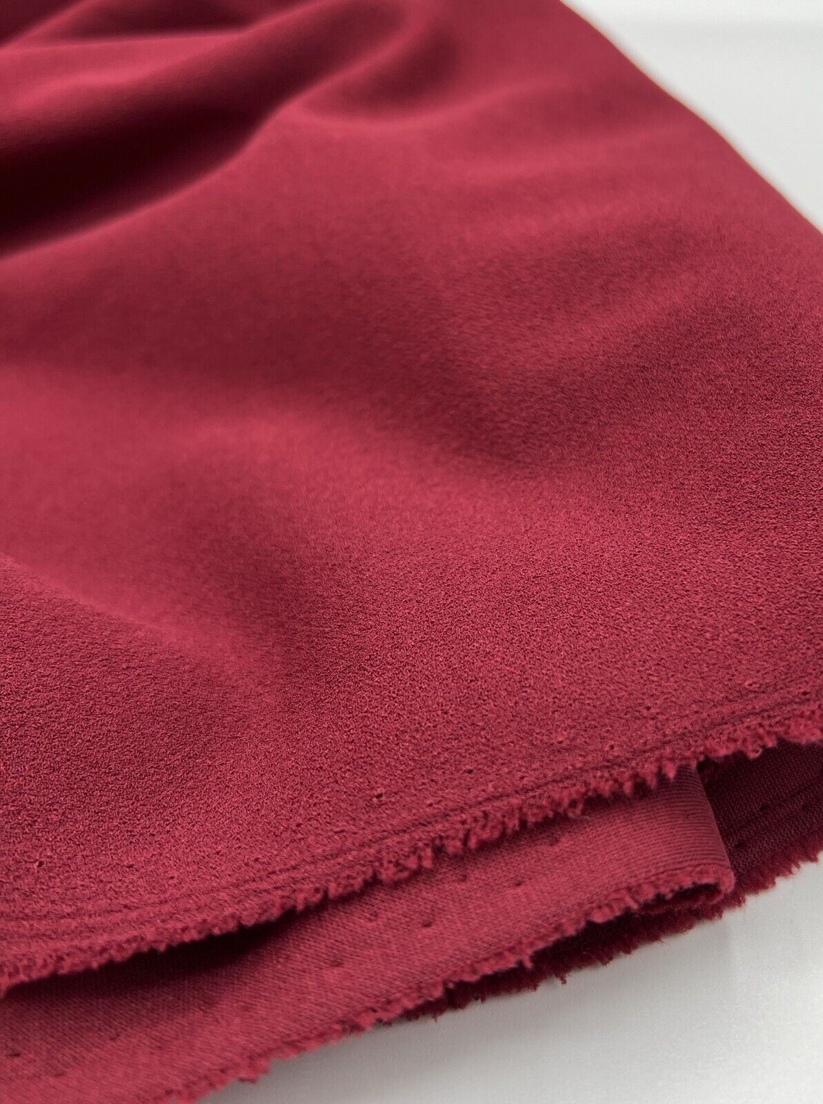 Plain Burgundy Scuba Crepe Stretch Jersey Fabric 4 Way Stretch - T9 Fabrics