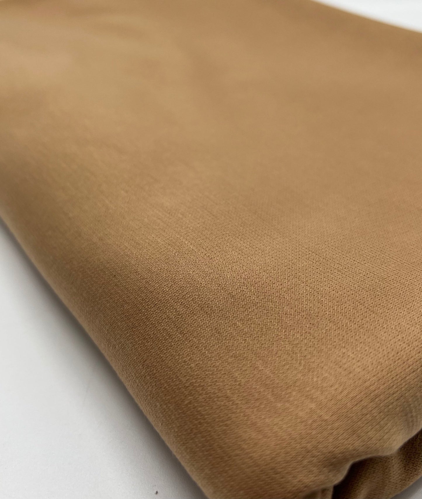 Plain Camel Tan Ponte 2 Way Stretch Fabric - T9 Fabrics