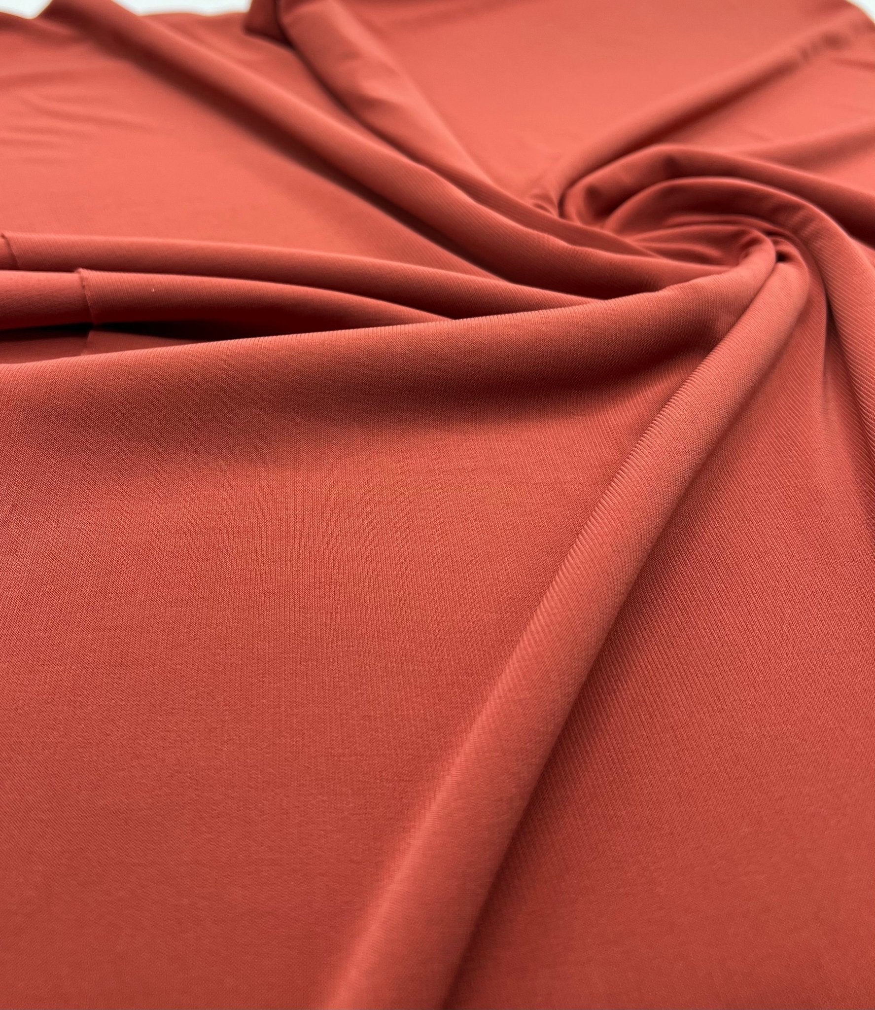 Plain Dark Coral ITY 4 Way Stretch Fabric - T9 Fabrics