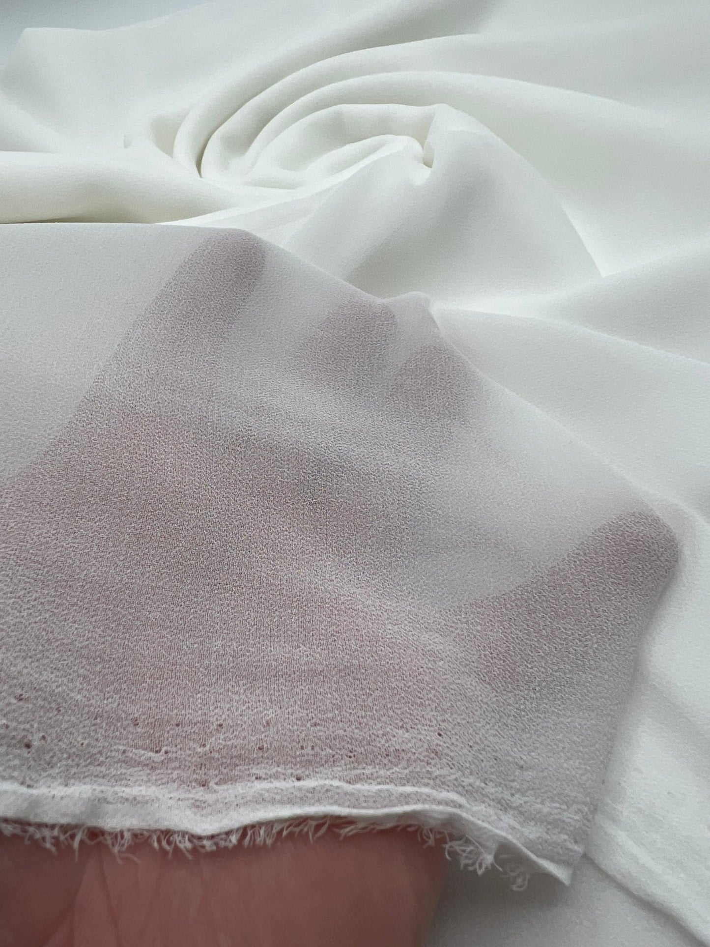Plain Ivory Chiffon Sheer Dress Bridal Fabric - T9 Fabrics