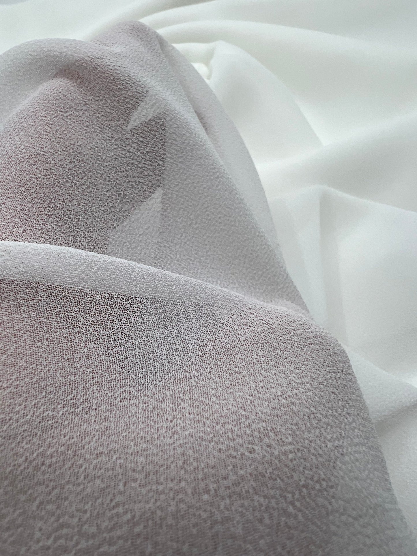 Plain Ivory Chiffon Sheer Dress Bridal Fabric - T9 Fabrics