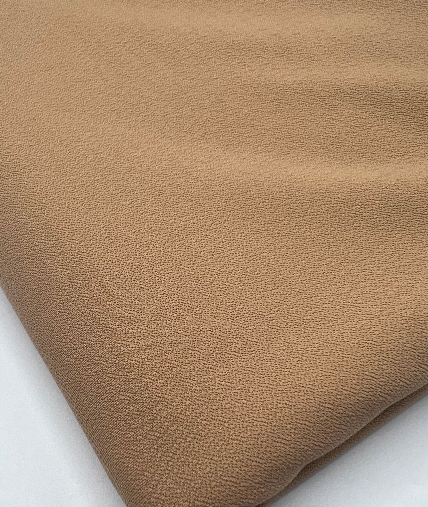 Plain Light Camel Scuba Crepe Stretch Jersey Fabric 4 Way Stretch - T9 Fabrics