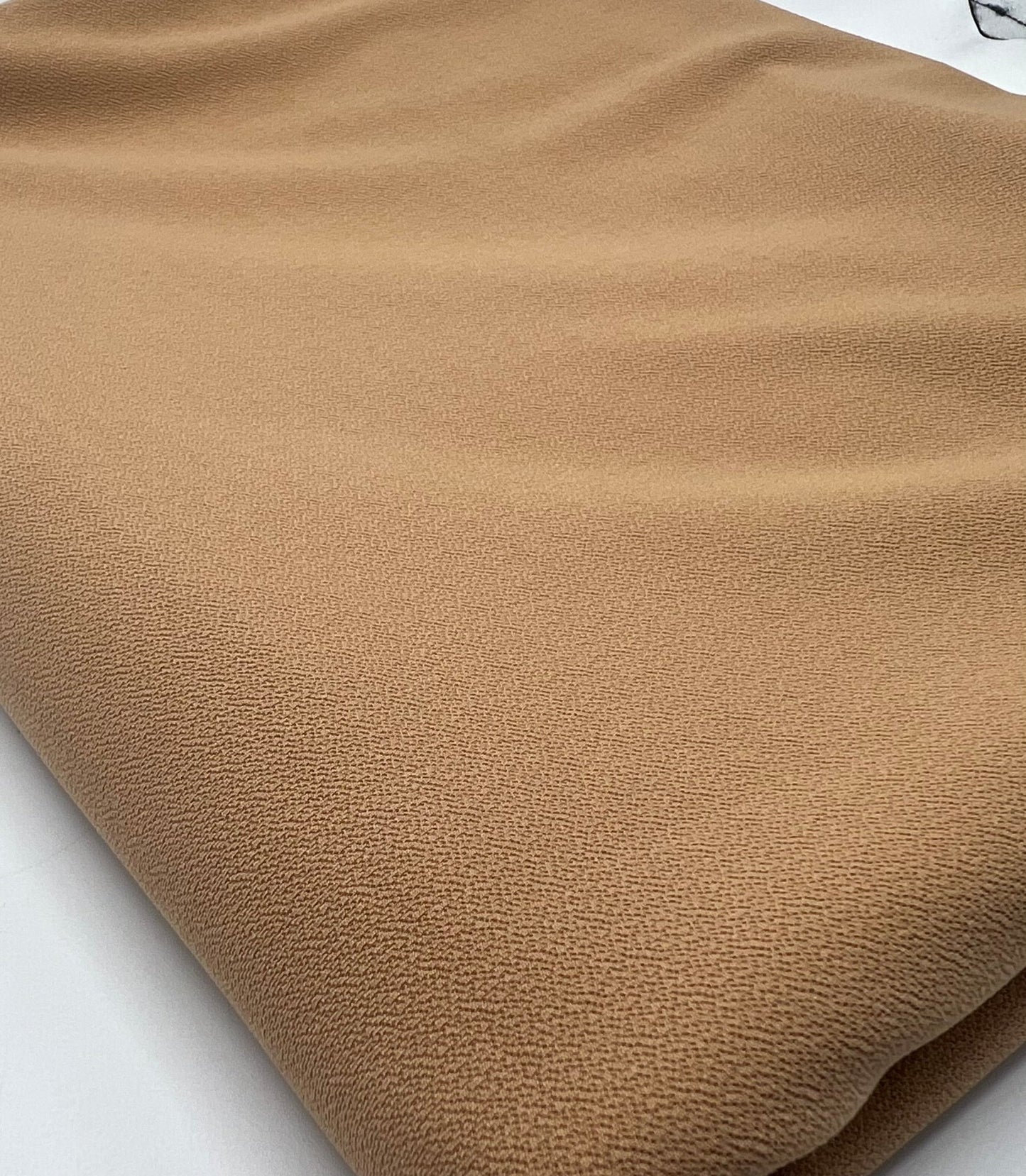 Plain Light Camel Scuba Crepe Stretch Jersey Fabric 4 Way Stretch - T9 Fabrics