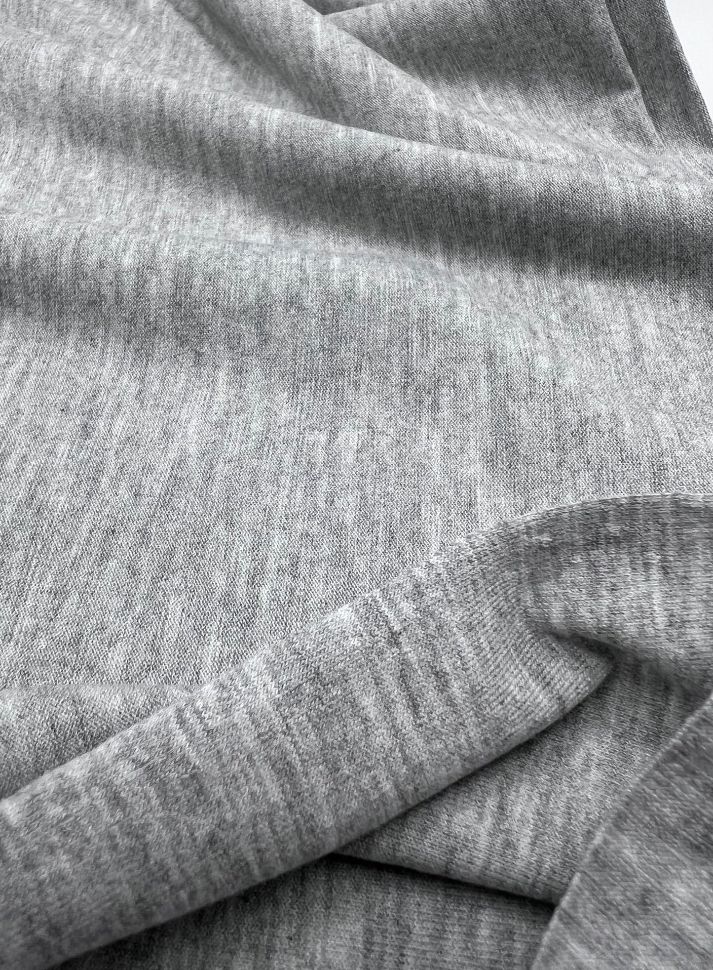 Plain Light Grey Viscose Elastane Fabric 4 Way Stretch Jersey - T9 Fabrics