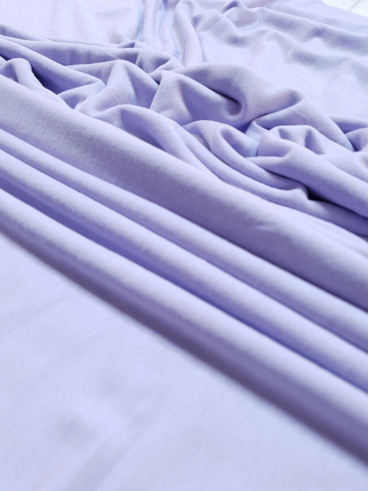 Plain Lilac Viscose Elastane Fabric 4 Way Stretch Jersey - T9 Fabrics
