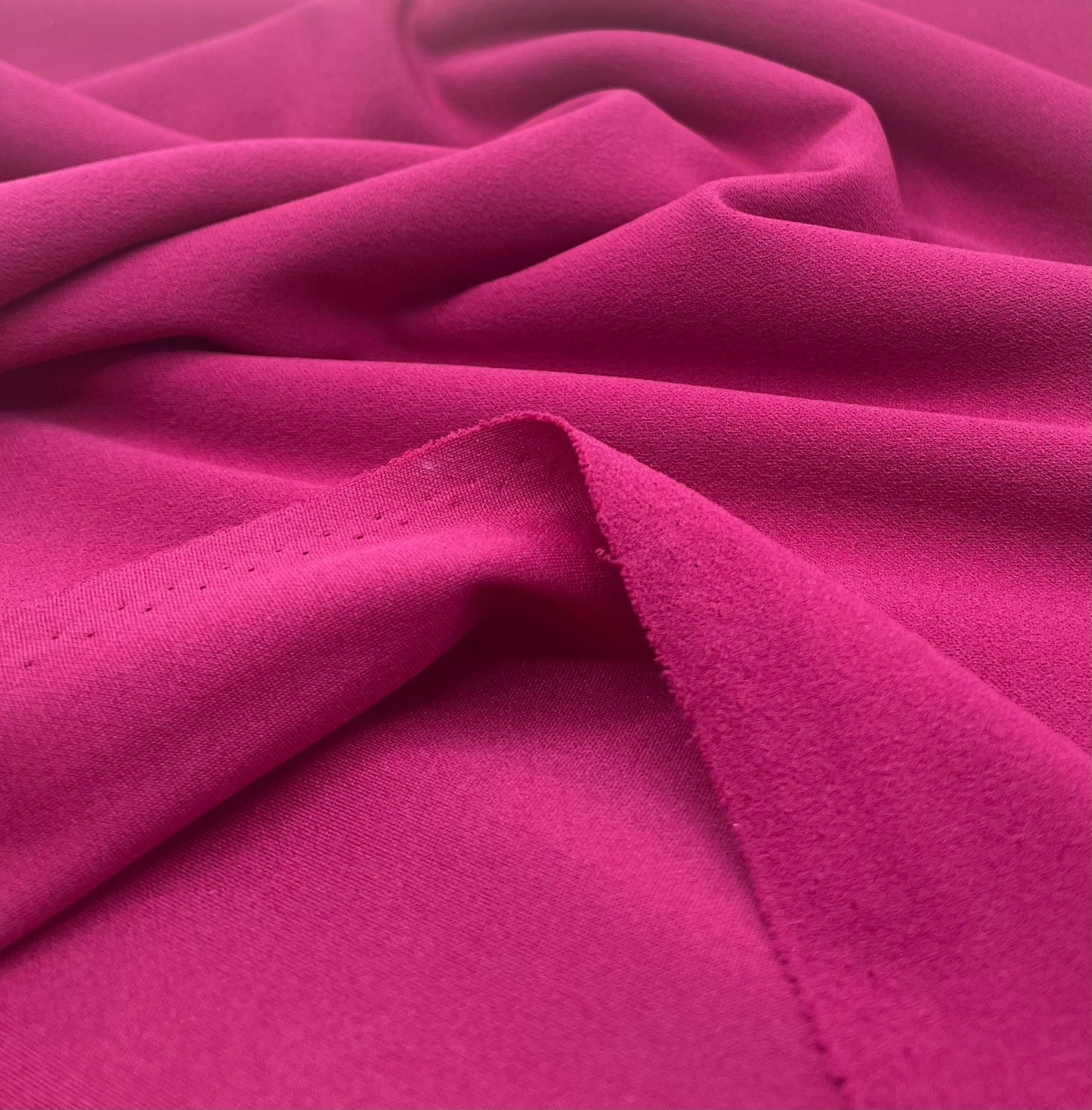 Plain Magenta Scuba Crepe Stretch Jersey Fabric 4 Way Stretch - T9 Fabrics