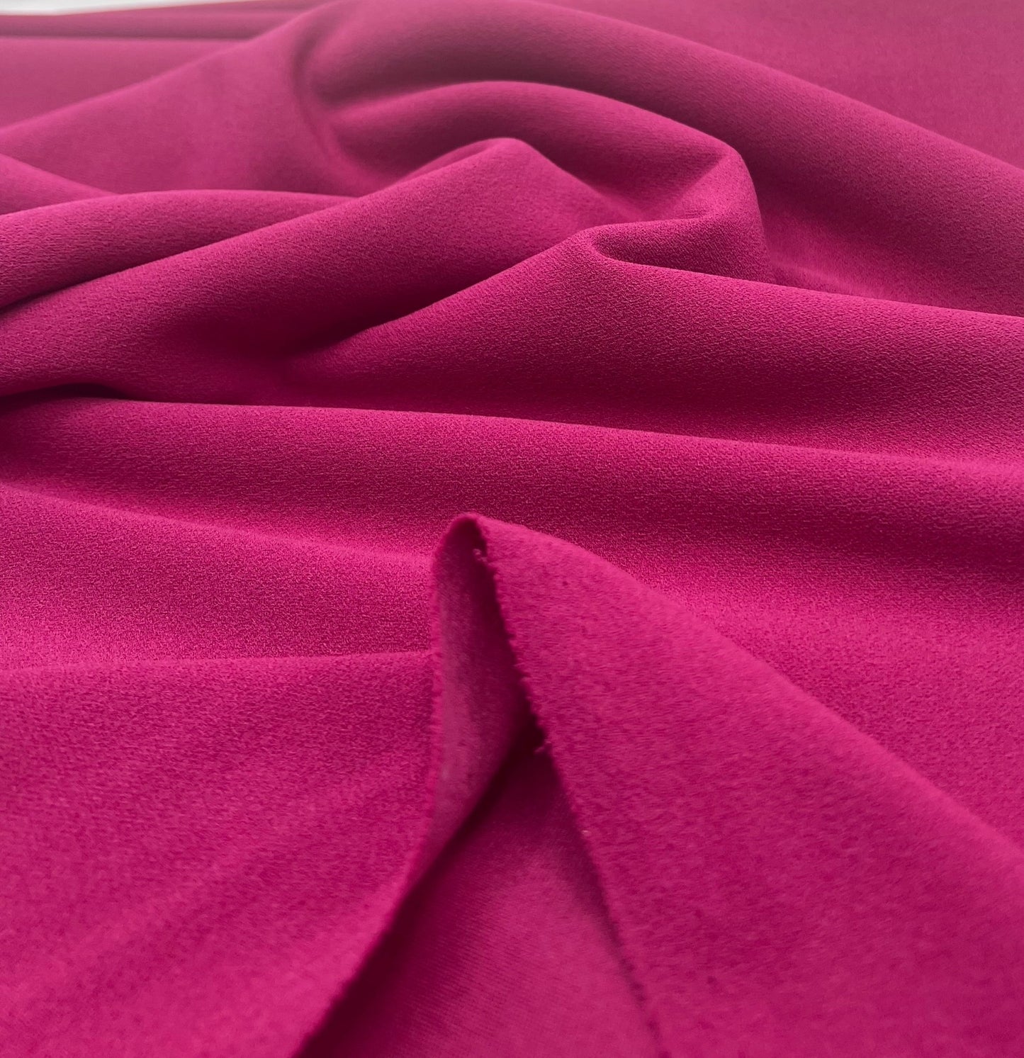 Plain Magenta Scuba Crepe Stretch Jersey Fabric 4 Way Stretch - T9 Fabrics