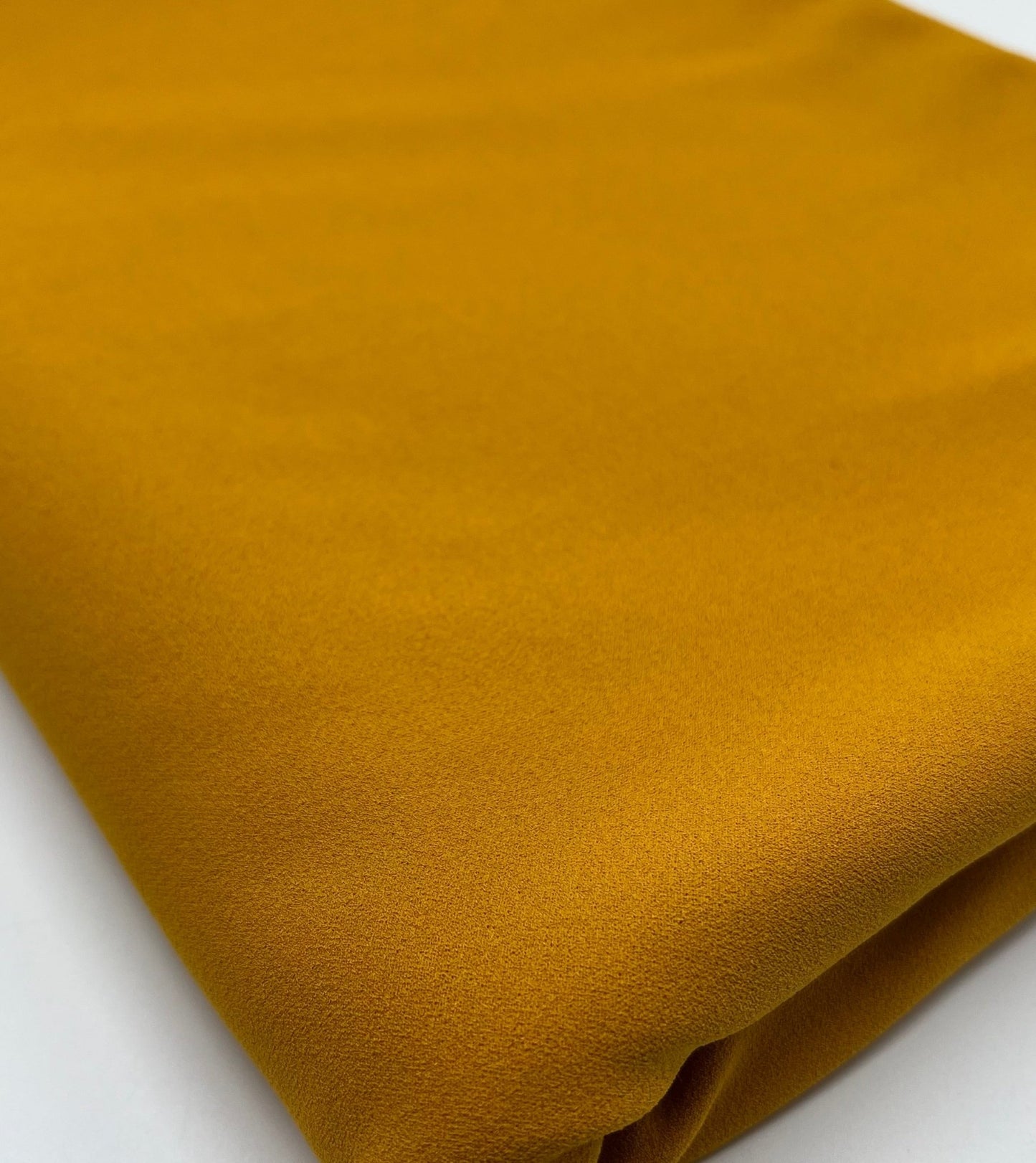 Plain Mustard Scuba Crepe Stretch Jersey Fabric 4 Way Stretch - T9 Fabrics