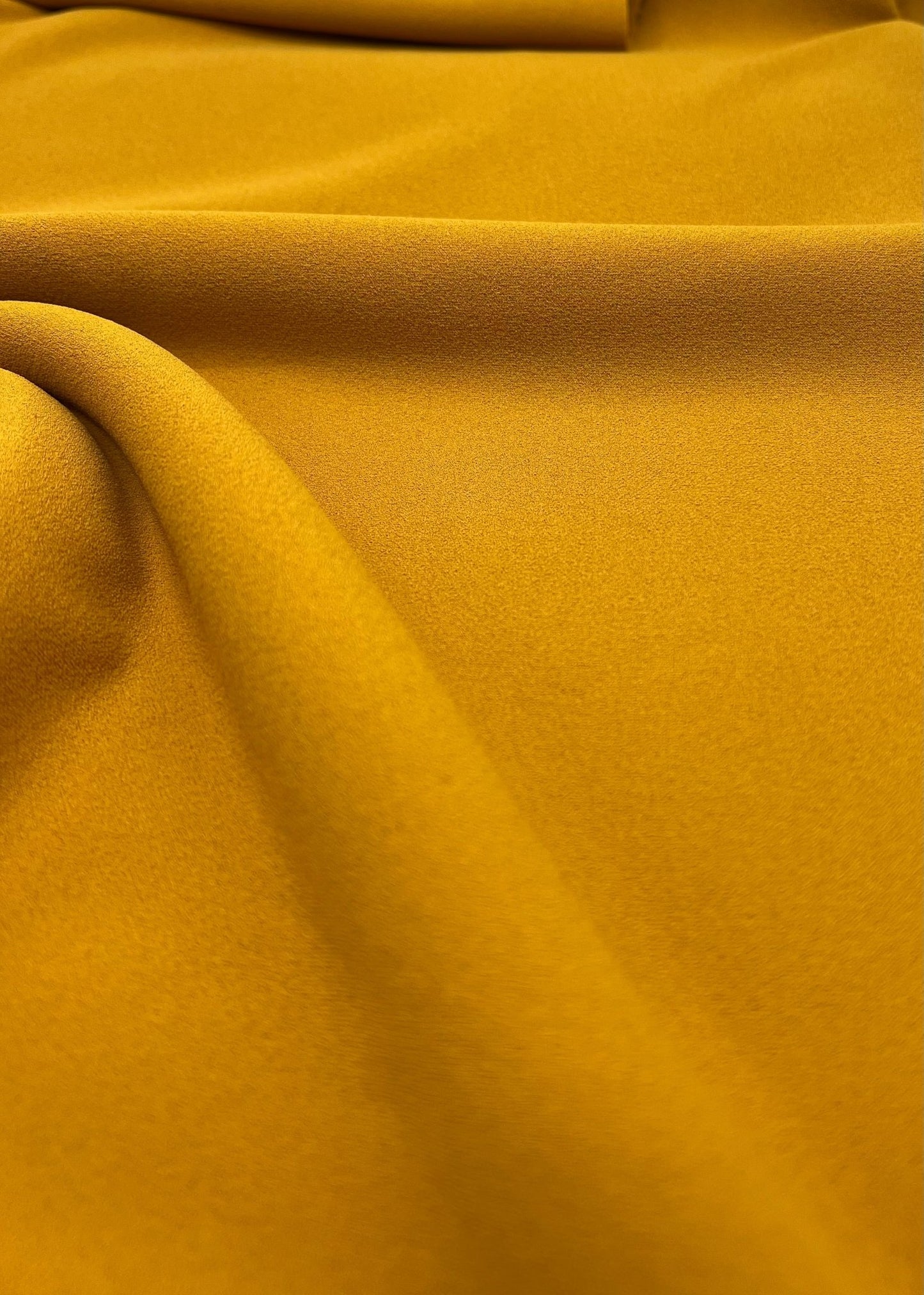 Plain Mustard Scuba Crepe Stretch Jersey Fabric 4 Way Stretch - T9 Fabrics
