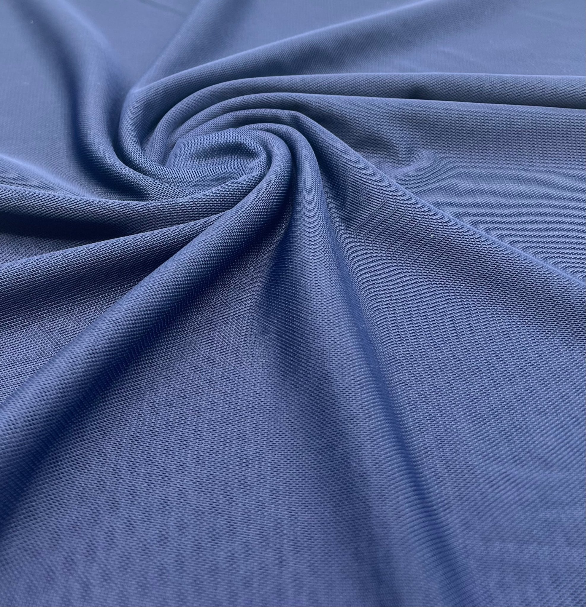 Plain Navy Mesh Fabric Stretch - T9 Fabrics